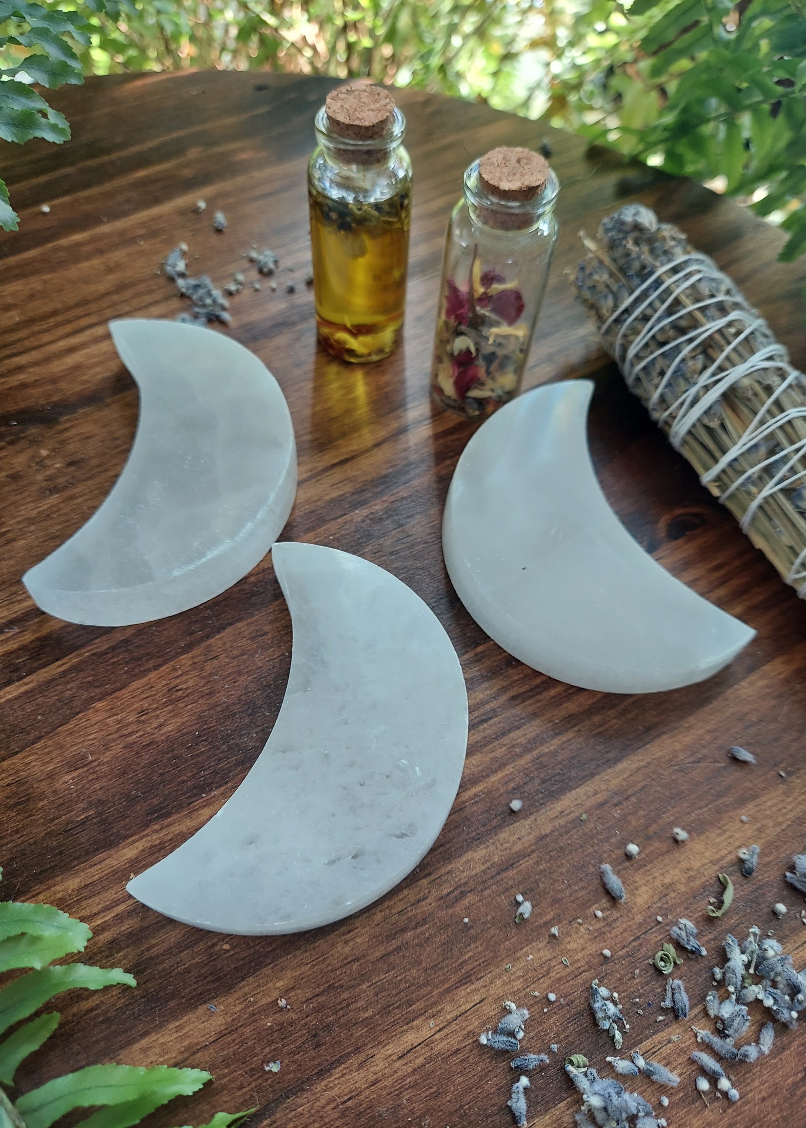 Selenite Moons