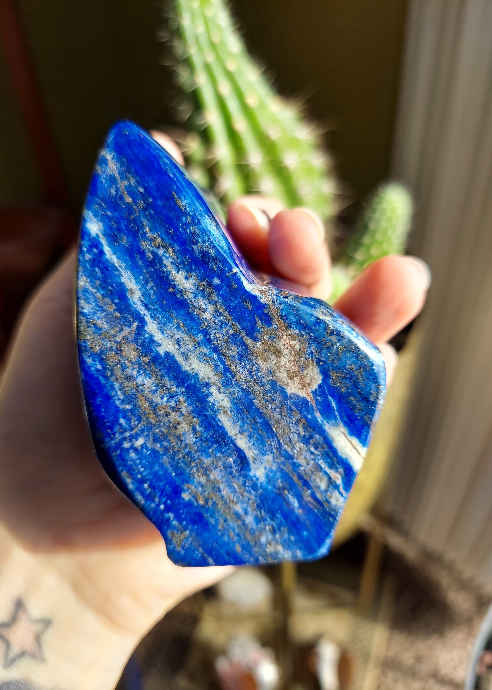 Lapis Lazuli Free-Form Flame 545g - Elsewhere Apothecary and Bookstore