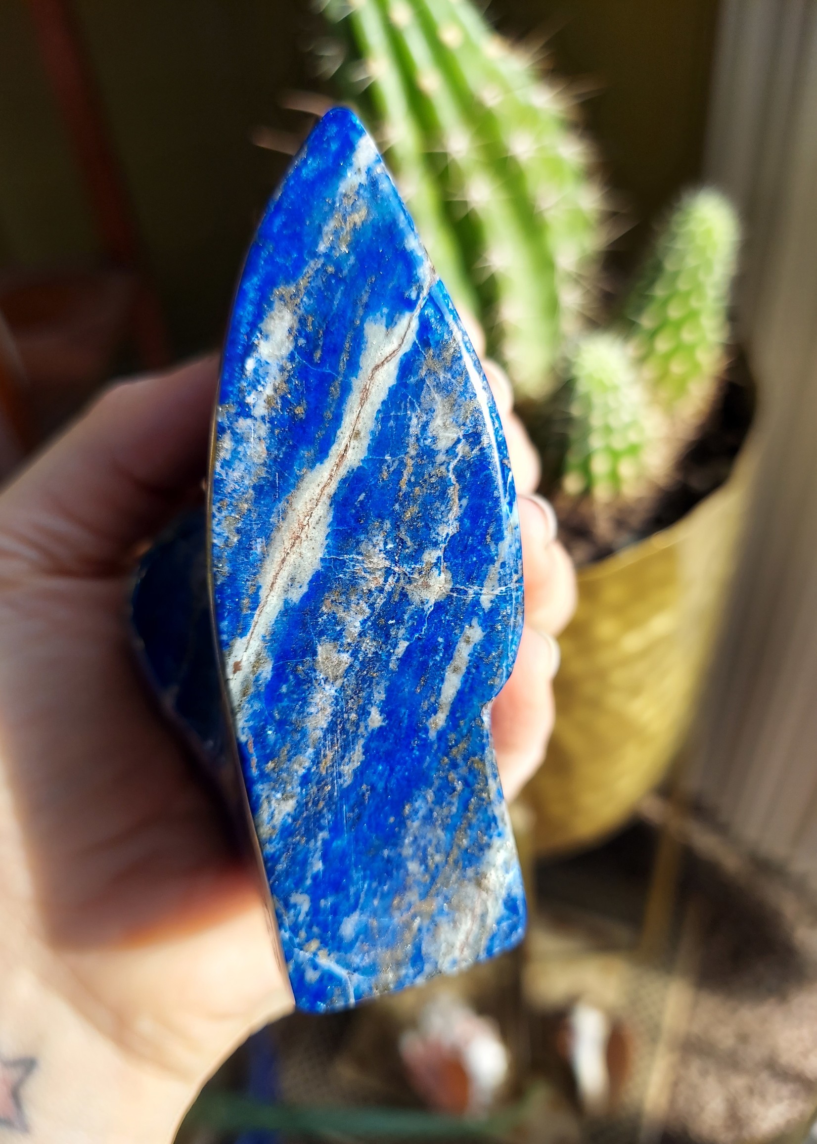 Lapis Lazuli Free-Form Flame