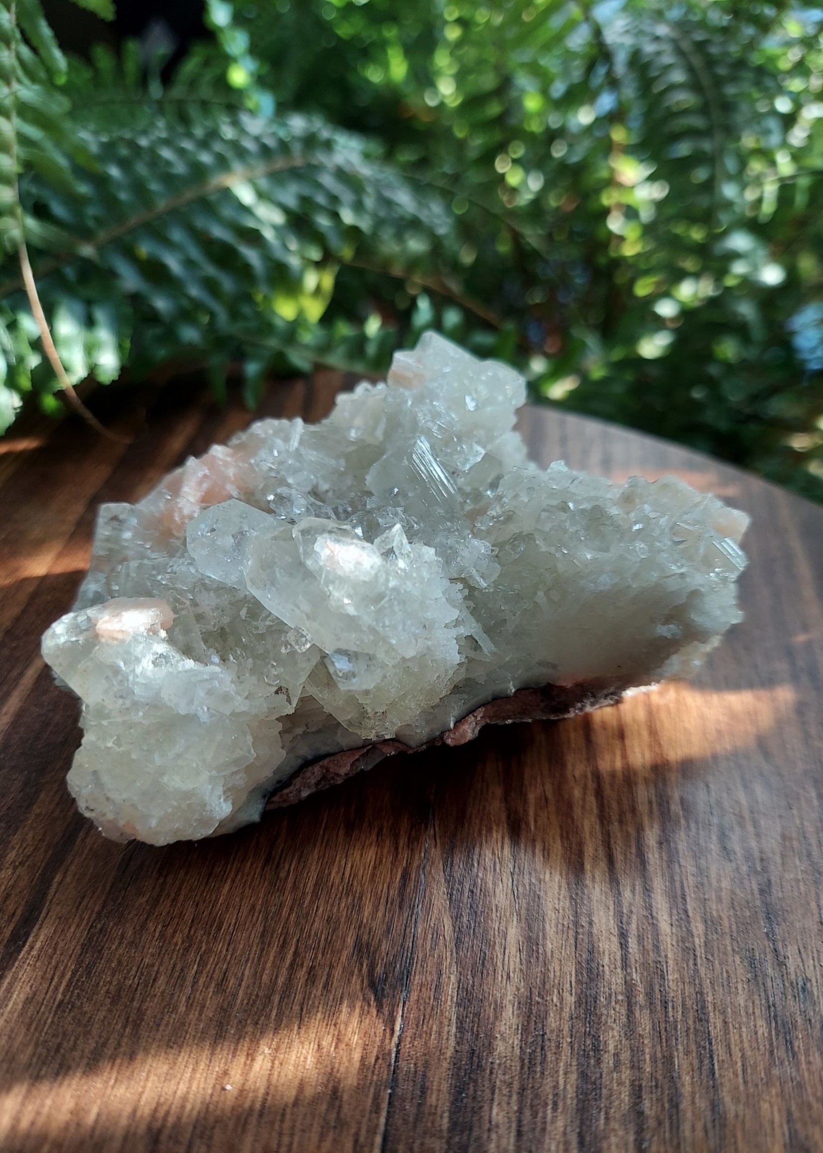 Apophyllite Cluster w/ Cobaltoan Calcite & Peach Stilbite