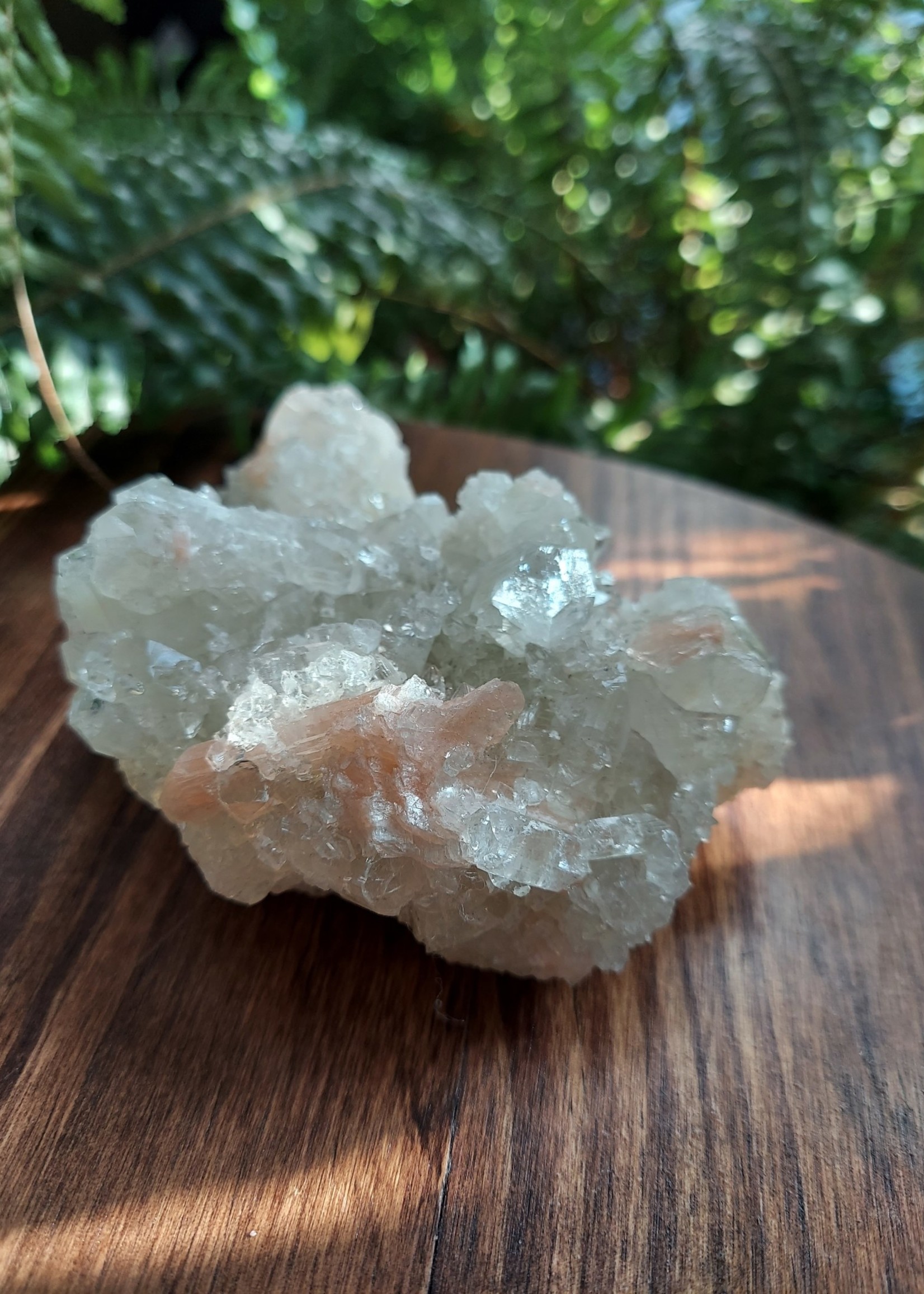 Apophyllite Cluster w/ Cobaltoan Calcite & Peach Stilbite