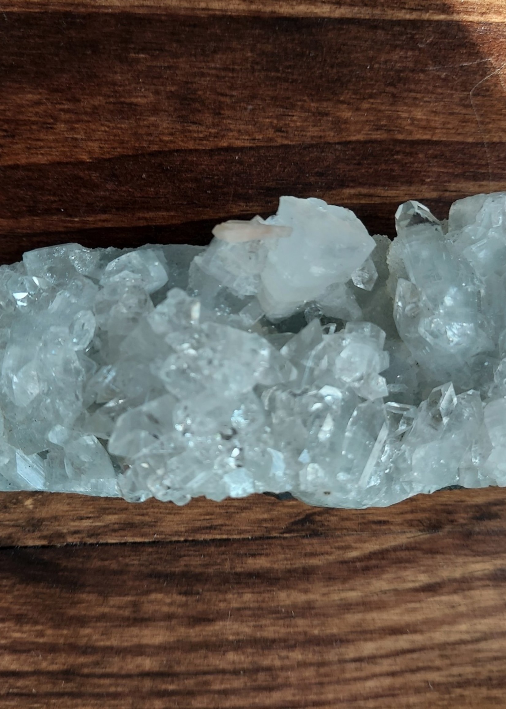 Apophyllite Zeolite Cluster w/ Peach Stilbite