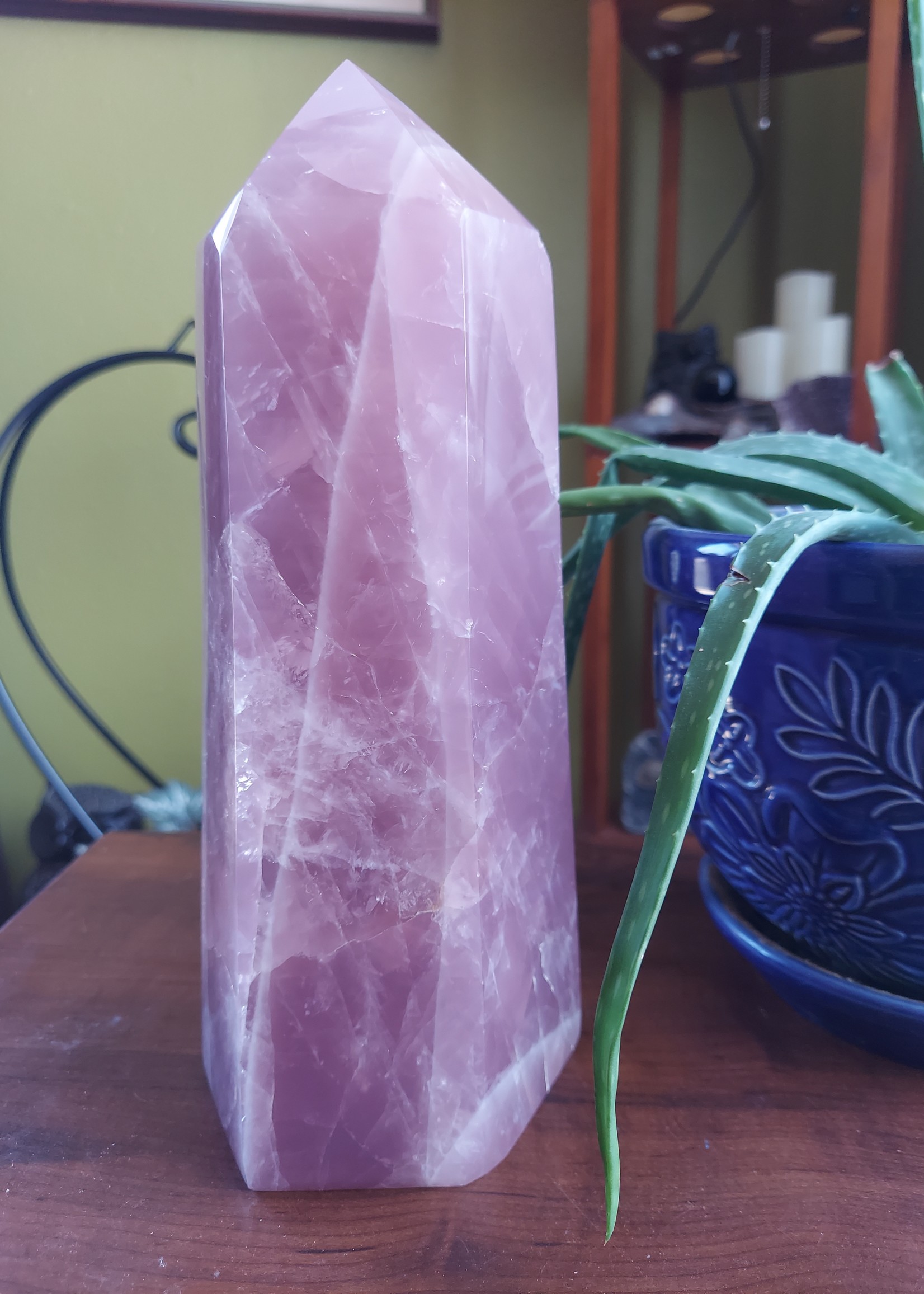 Lavender Rose Quartz Tower