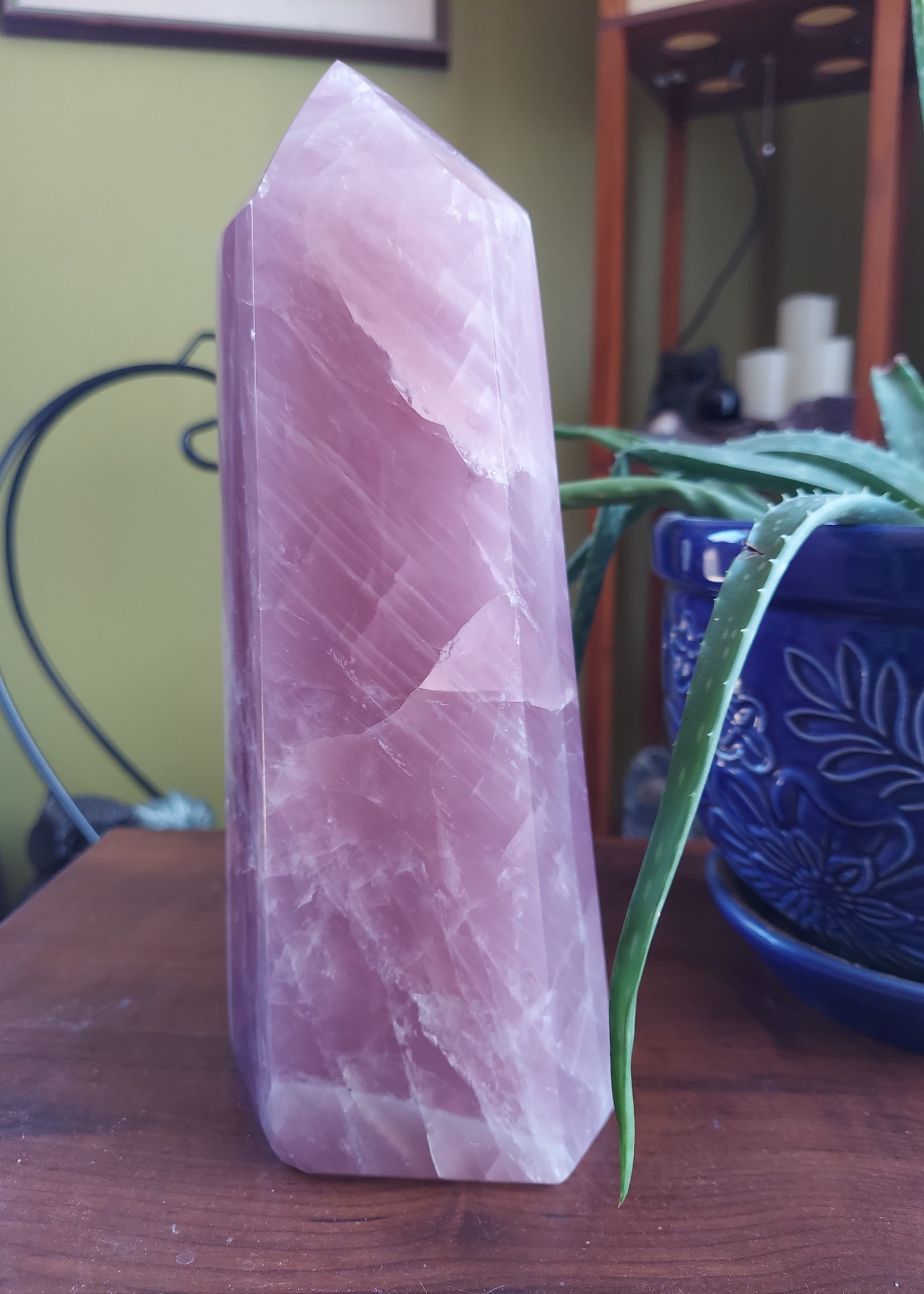Lavender Rose Quartz Tower