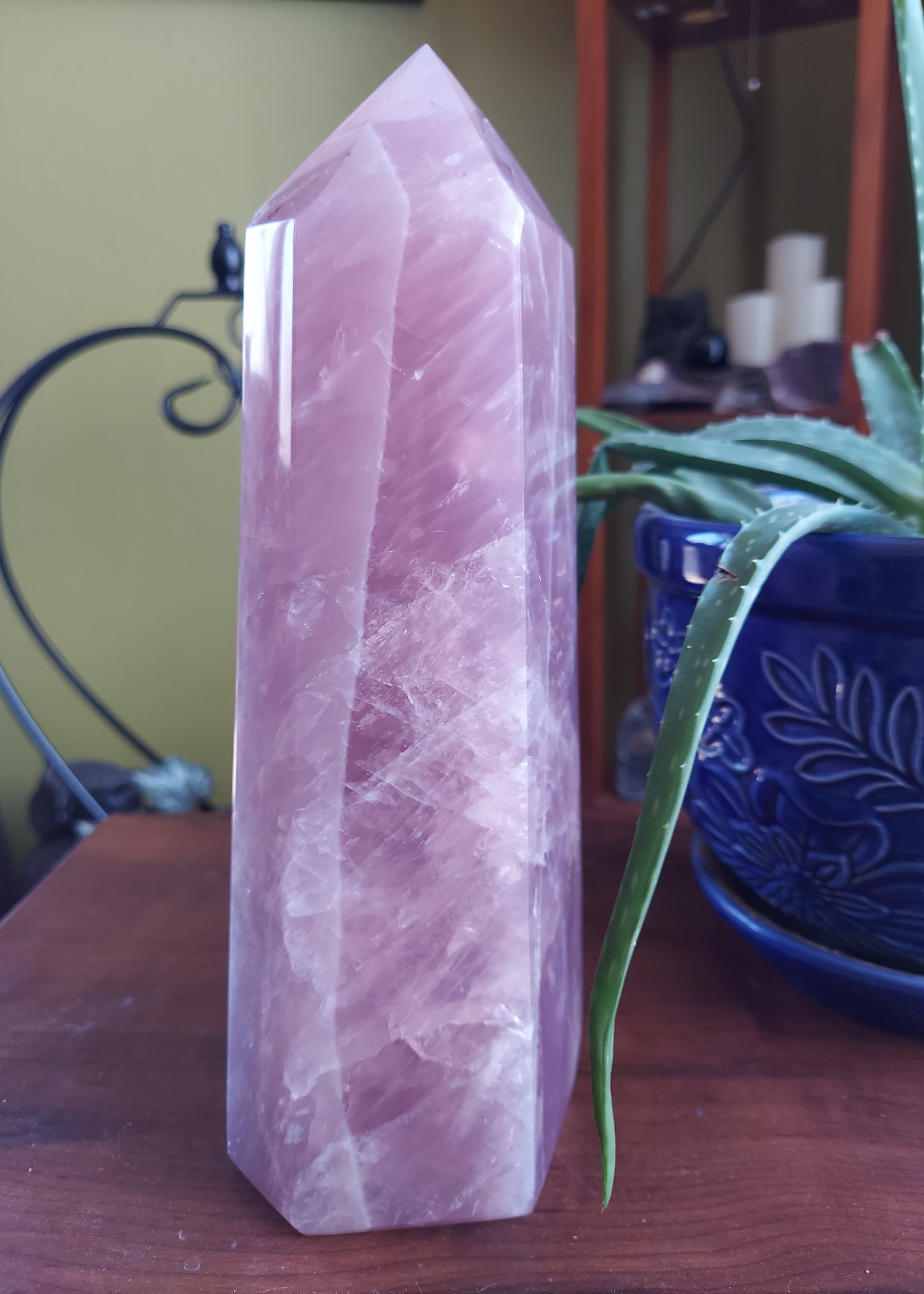 Lavender Rose Quartz Tower