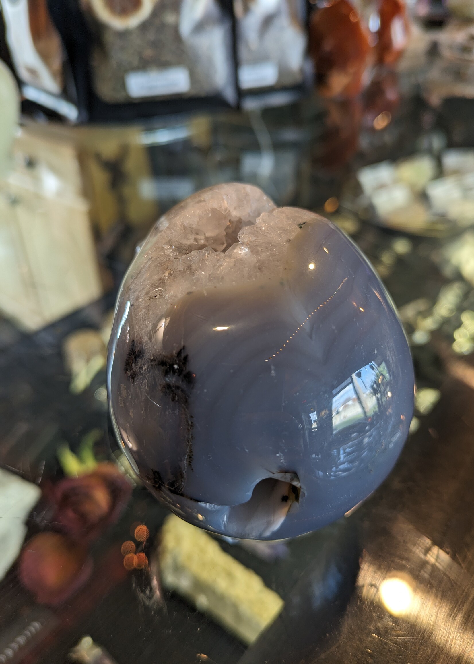Agate Drusy Skull
