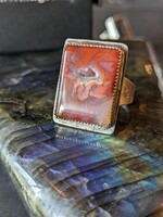 Agate with Drusy Ring by Morningsmith