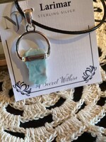 Larimar Pendant with Sterling Silver Chain