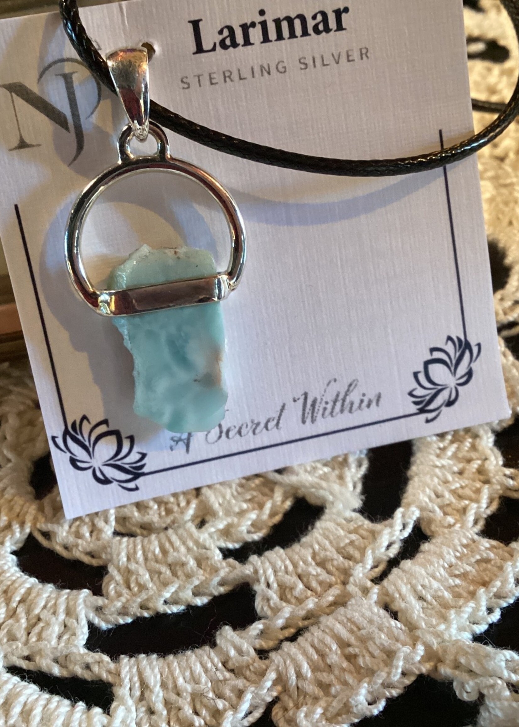 Larimar Pendant with Sterling Silver Chain