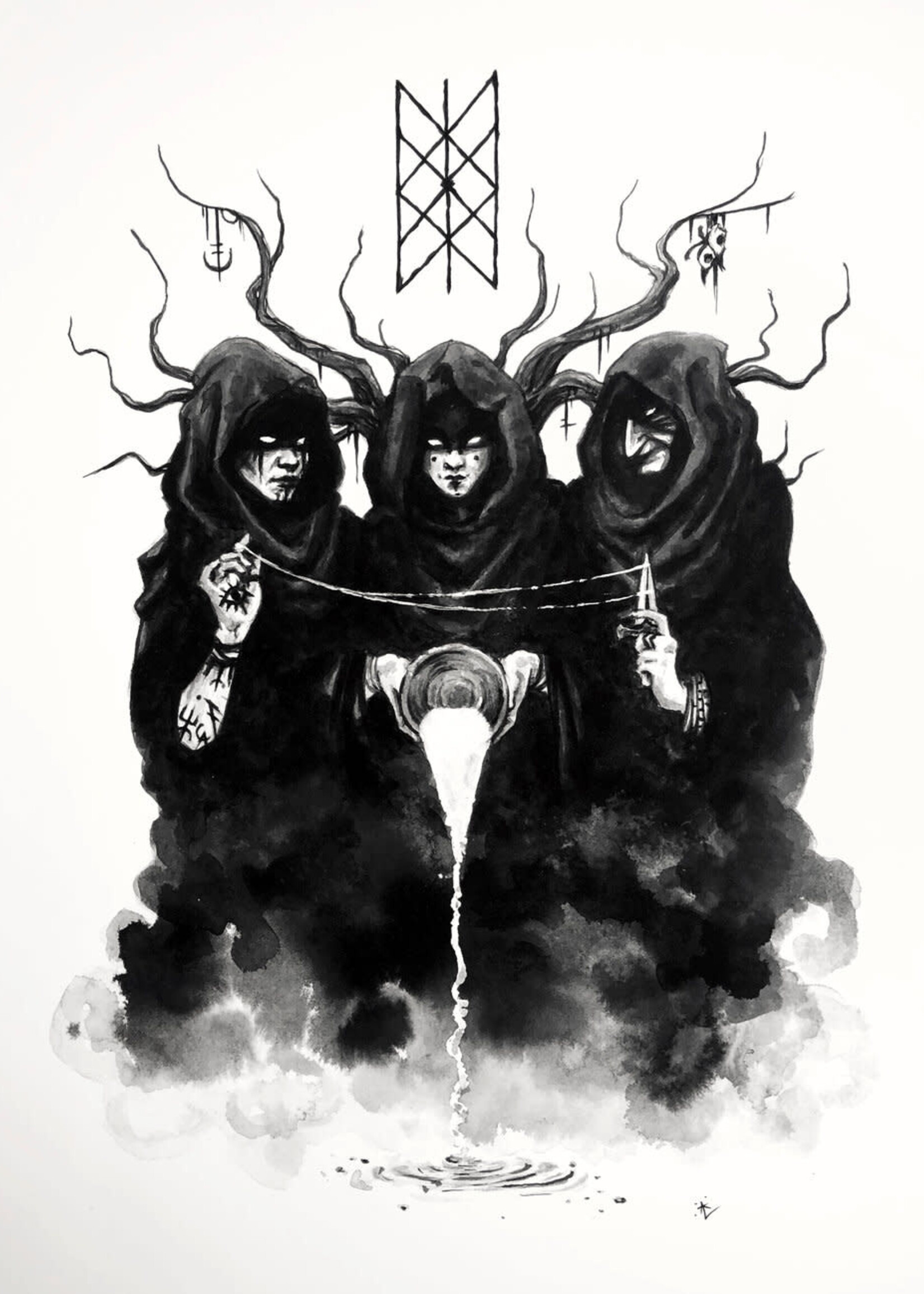 Annabelle Lewis The Norns Art Print by Annabelle Lewis