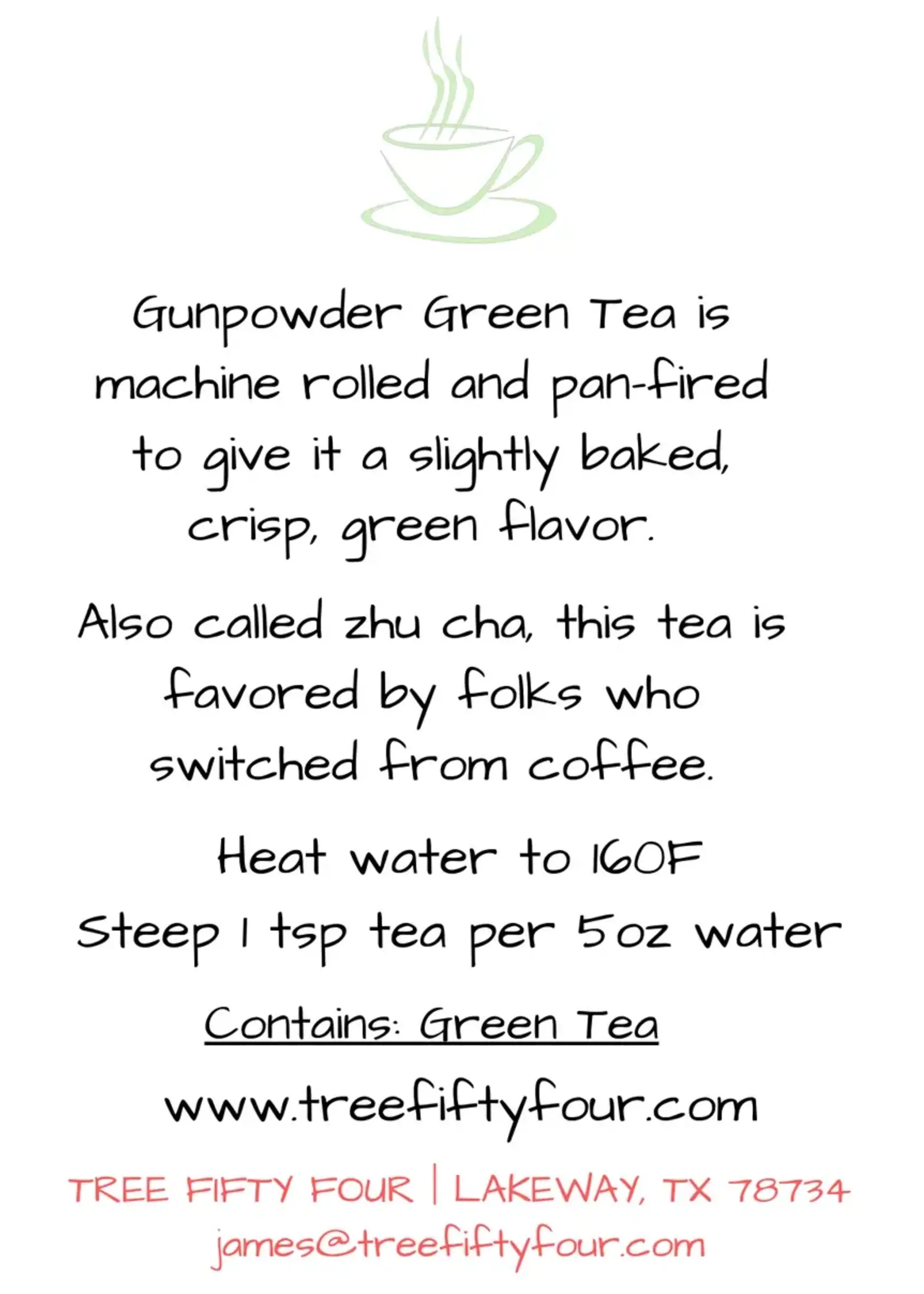 Elsewhere Gunpowder Green Tea 1.5oz