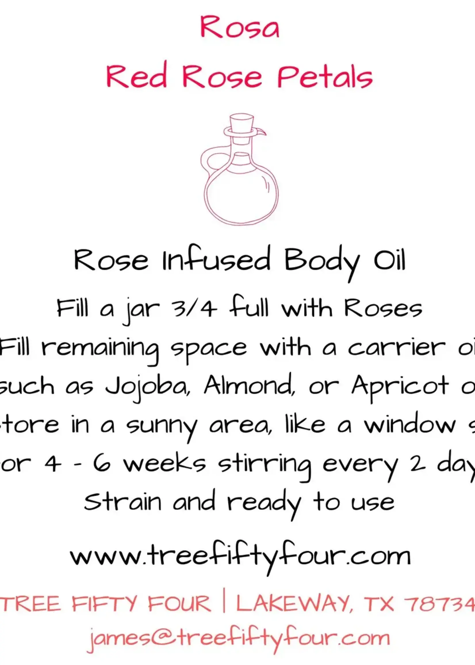 Tree Fifty Four Rose Petals Sachet