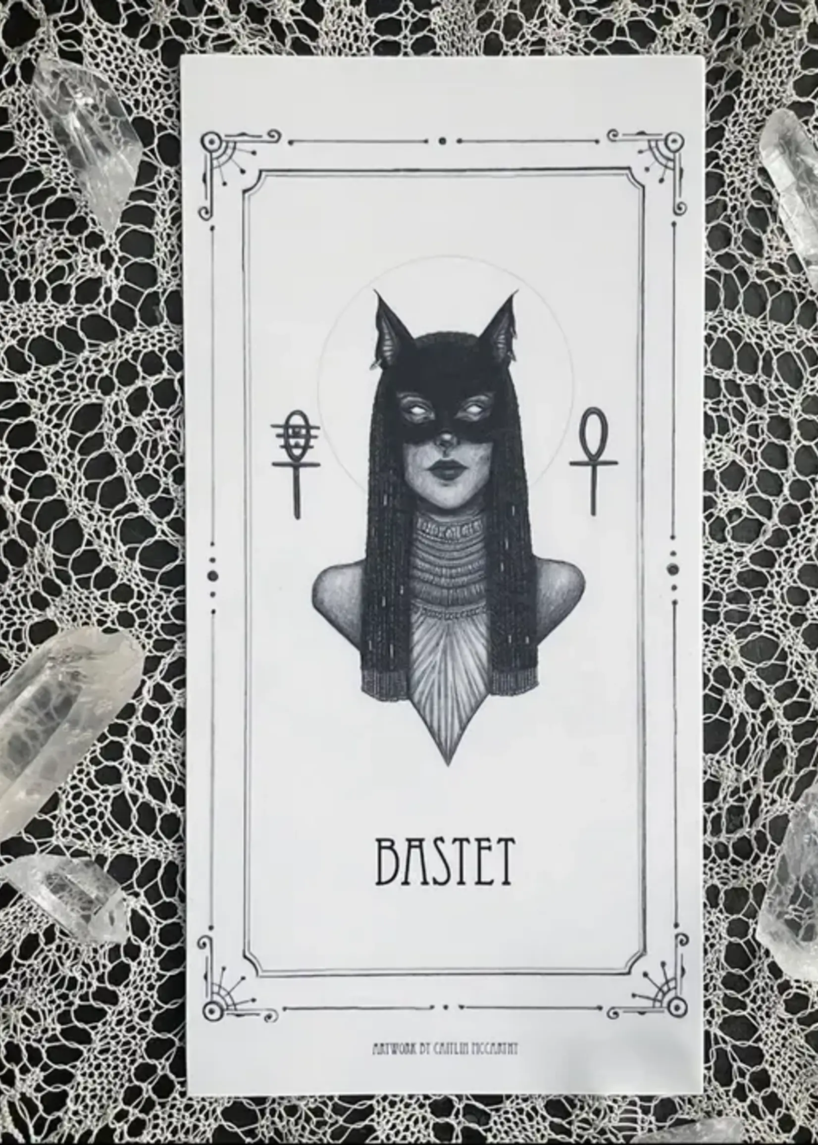 Caitlin McCarthy Art Bastet Altar Candle -Caitlin McCarthy Art