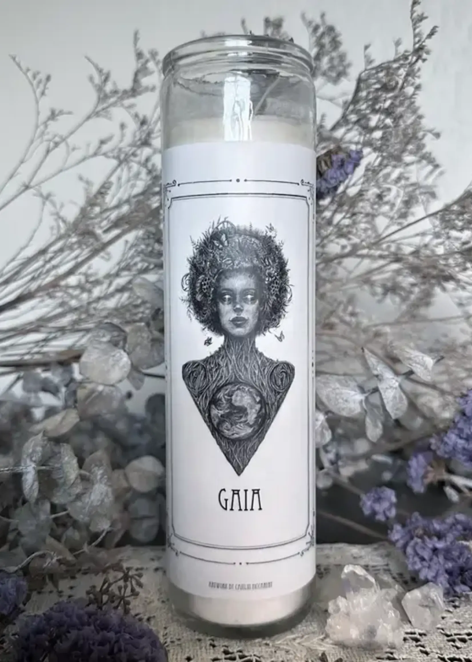 Caitlin McCarthy Art Gaia Altar Candle -Caitlin McCarthy Art