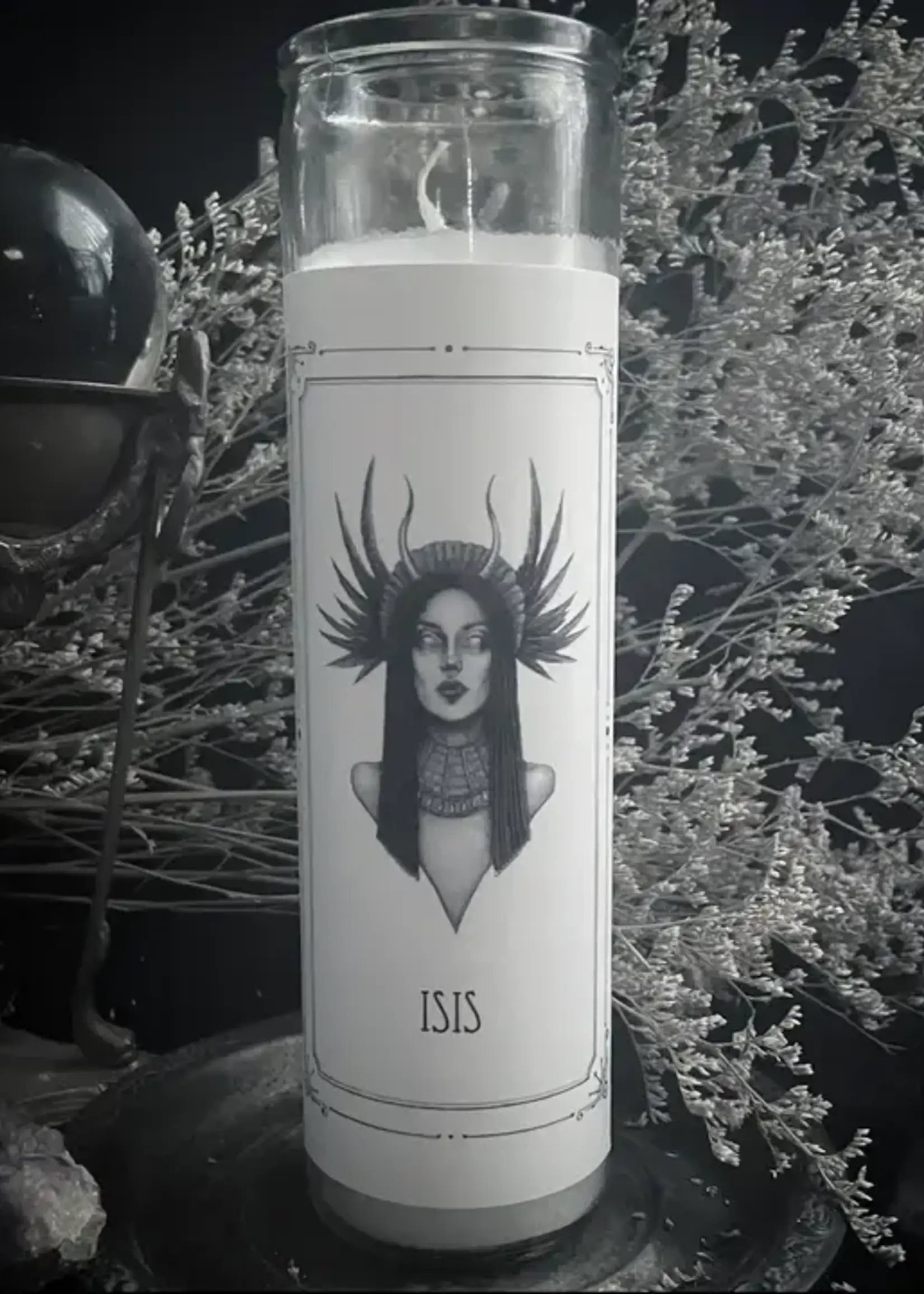 Caitlin McCarthy Art Isis Altar Candle -Caitlin McCarthy Art