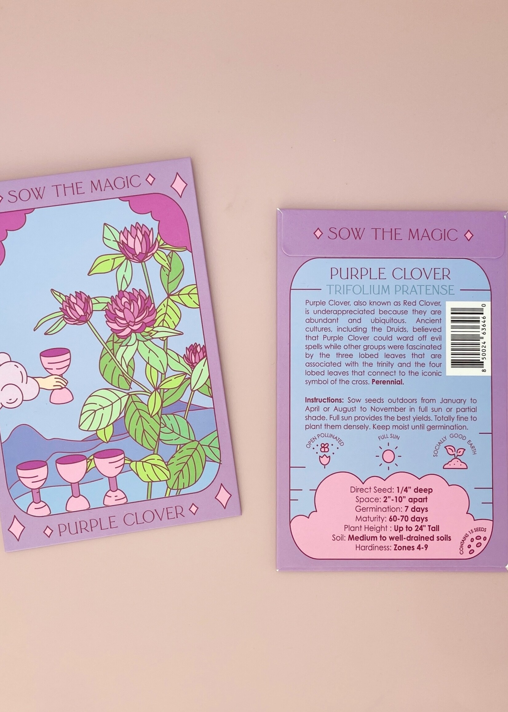 Purple Clover Tarot Garden Seeds
