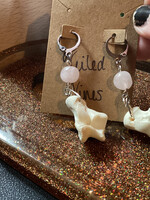 Veiled Vines Veiled Vines Coyote bone & rose quartz Earrings