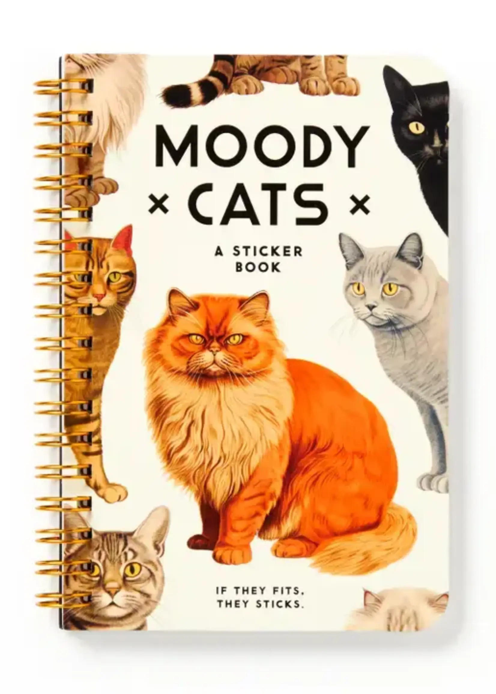Brass Monkey Moody Cats Sticker Book
