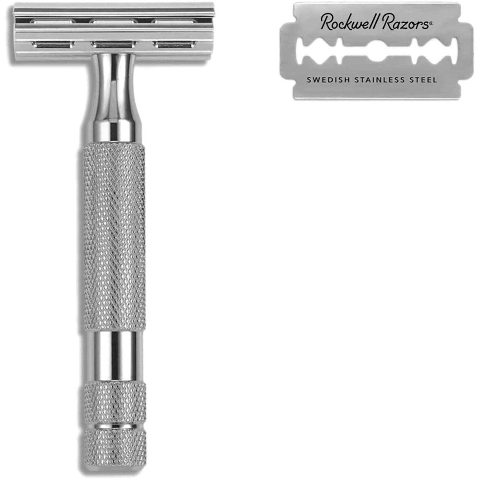 ROCKWELL 2C Double Edge Razor - White Chrome