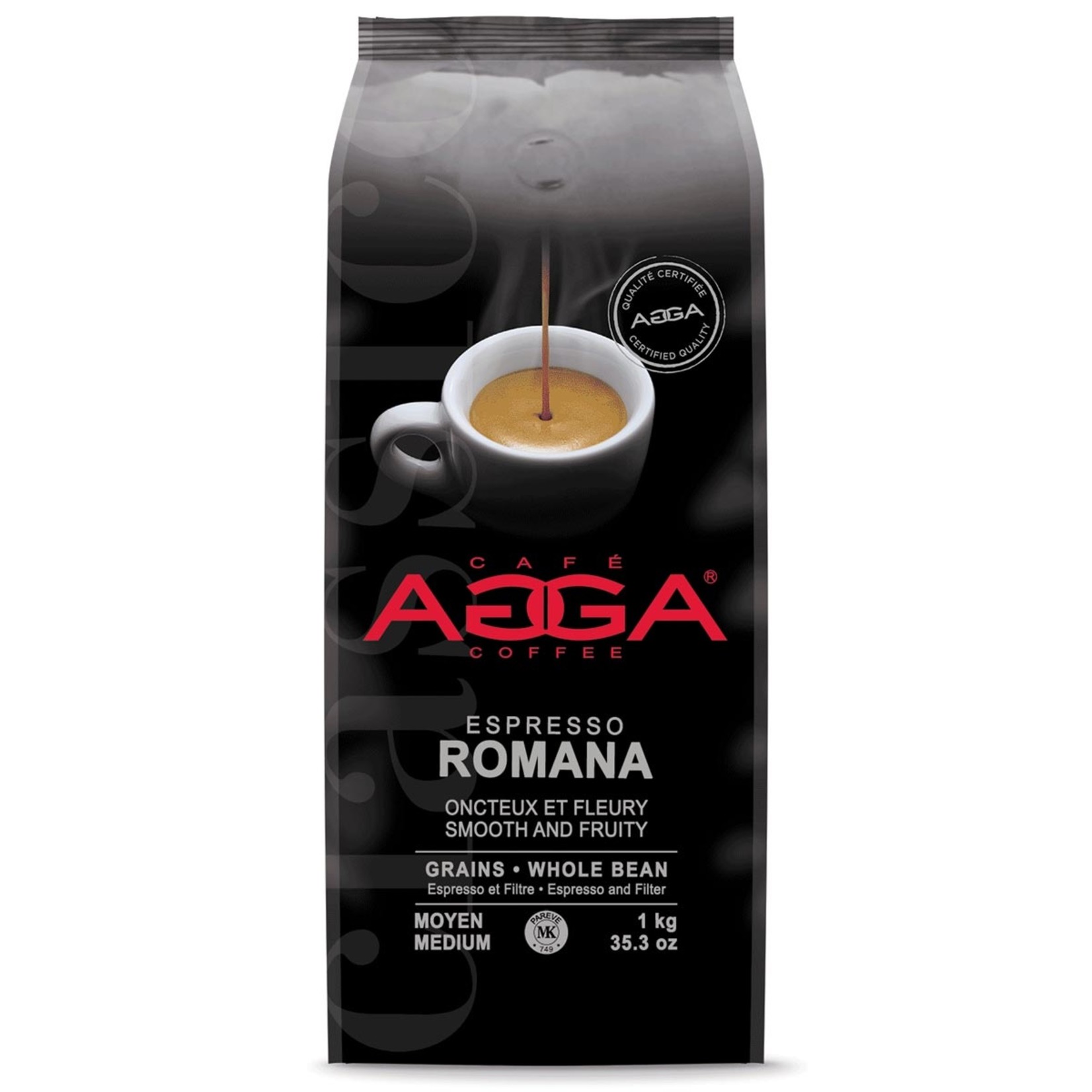 AGGA Café en grains Espresso Romana 1kg