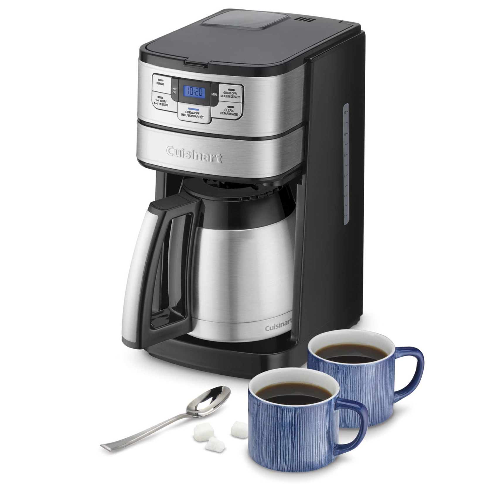 CUISINART Cafetière 10T carafe thermale grind/brew