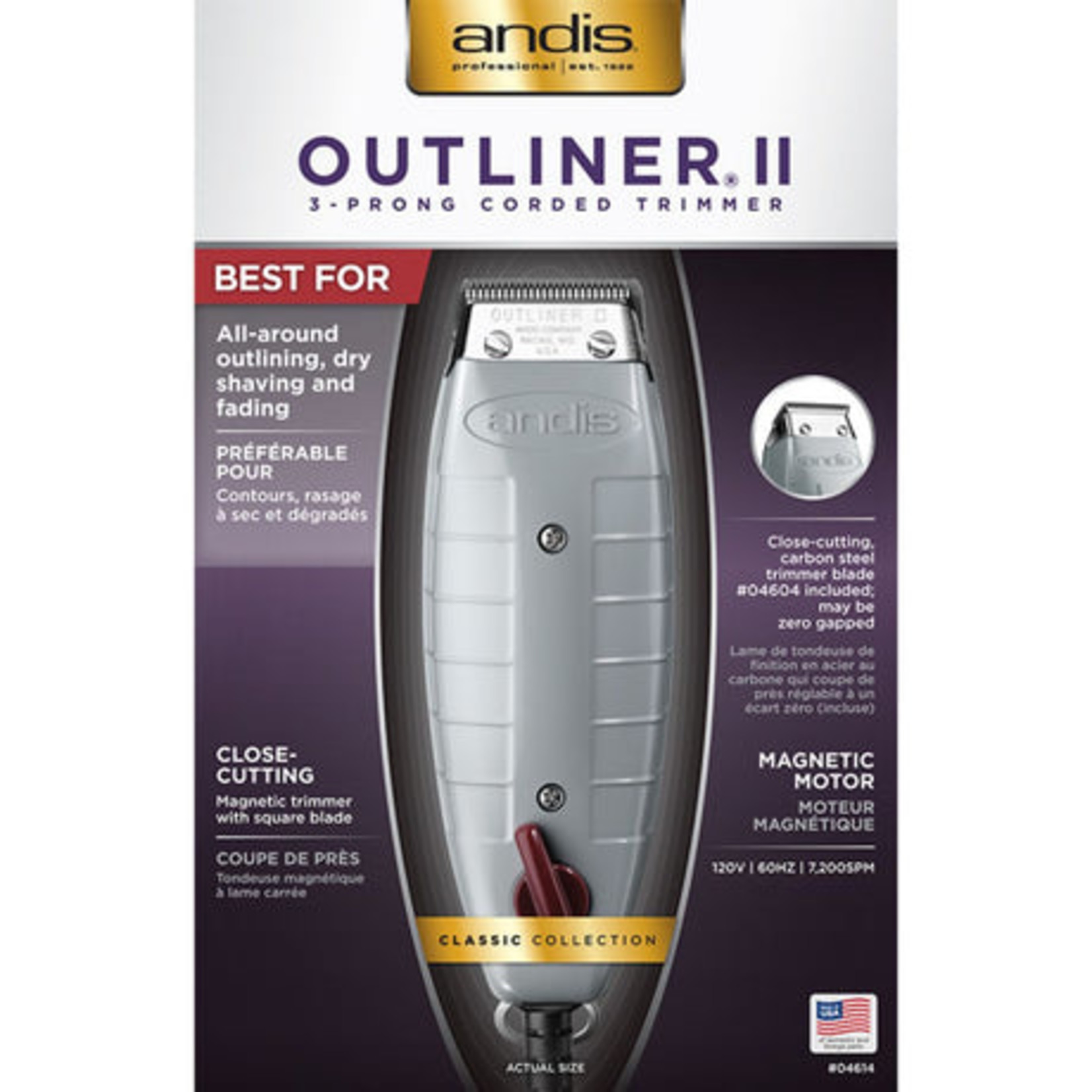 ANDIS Outliner® II Square Blade Trimmer