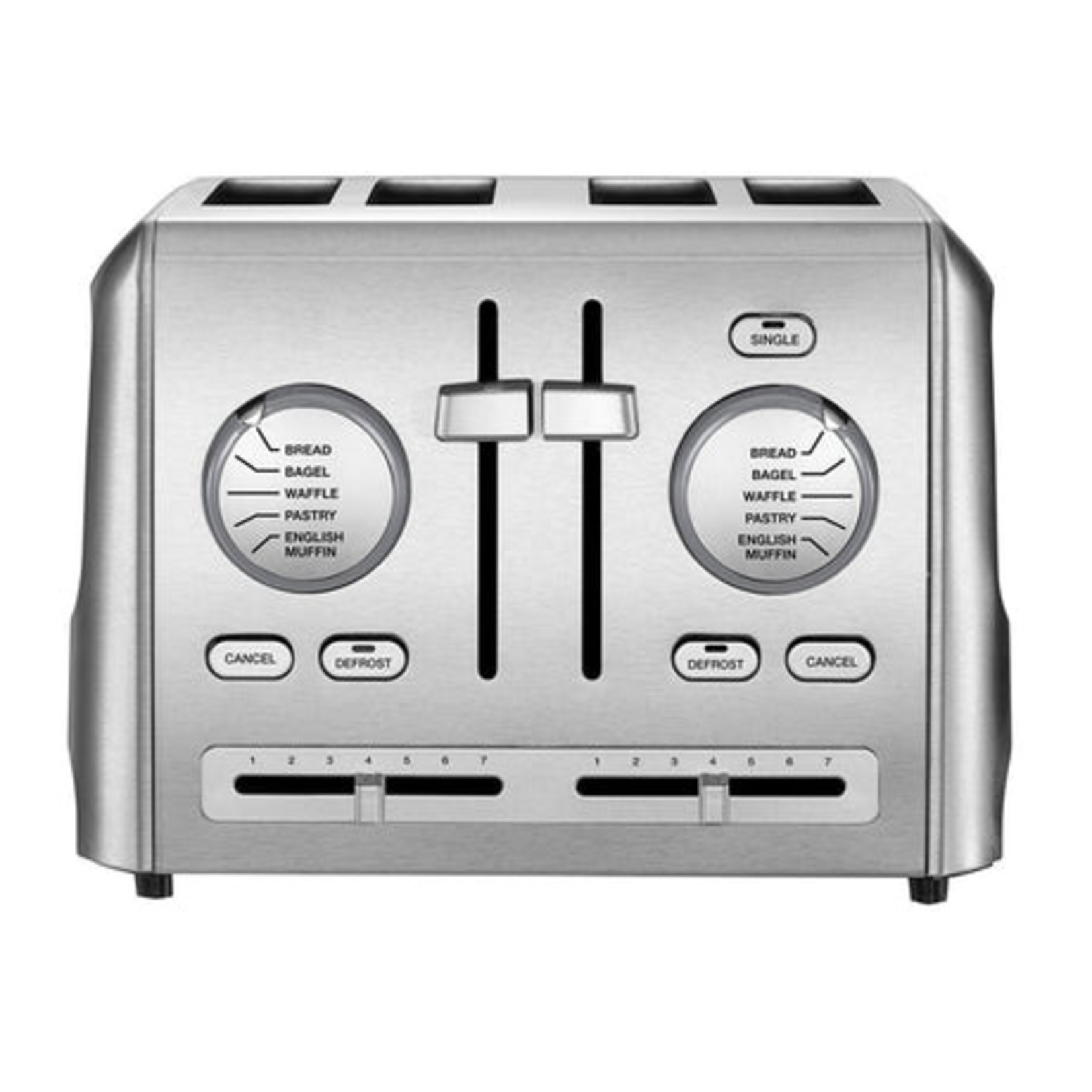 CUISINART Grille pain 4 tranches S/S custom select