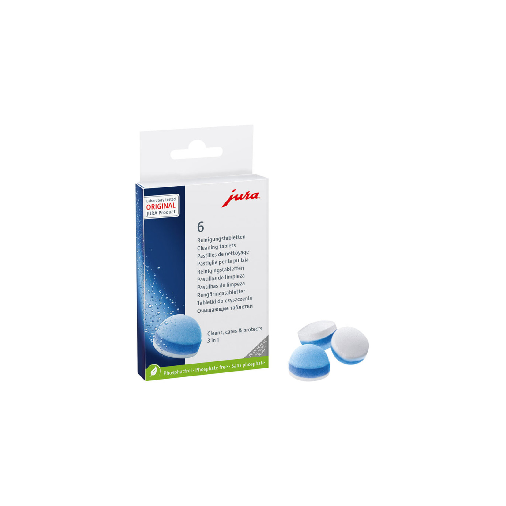 JURA 3 phase cleaning tablets, 6 tablets