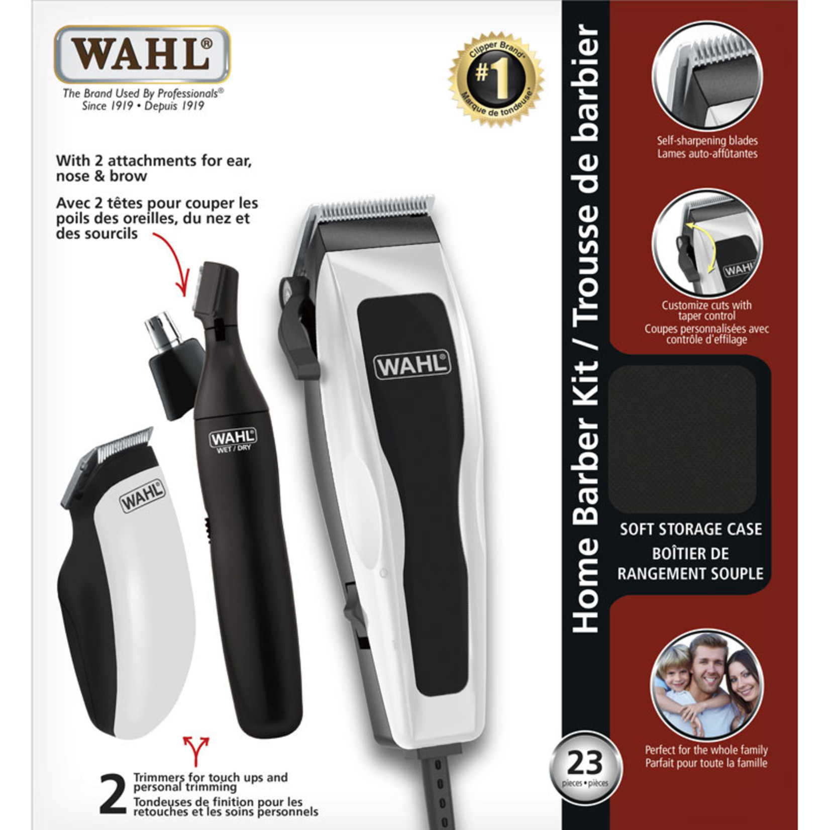 WAHL ENSEMBLE TONDEUSE TROUSSE DE BARBIER FIL