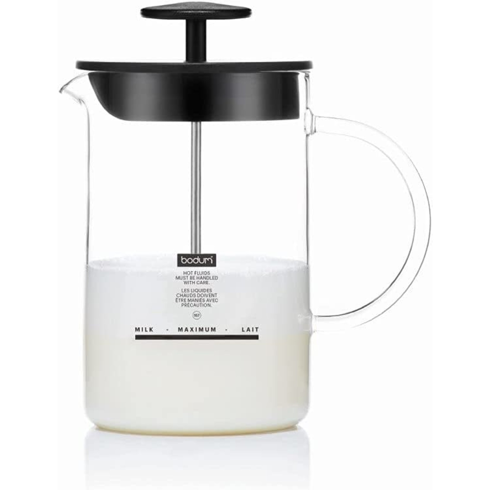 BODUM Milk frother with glass handle