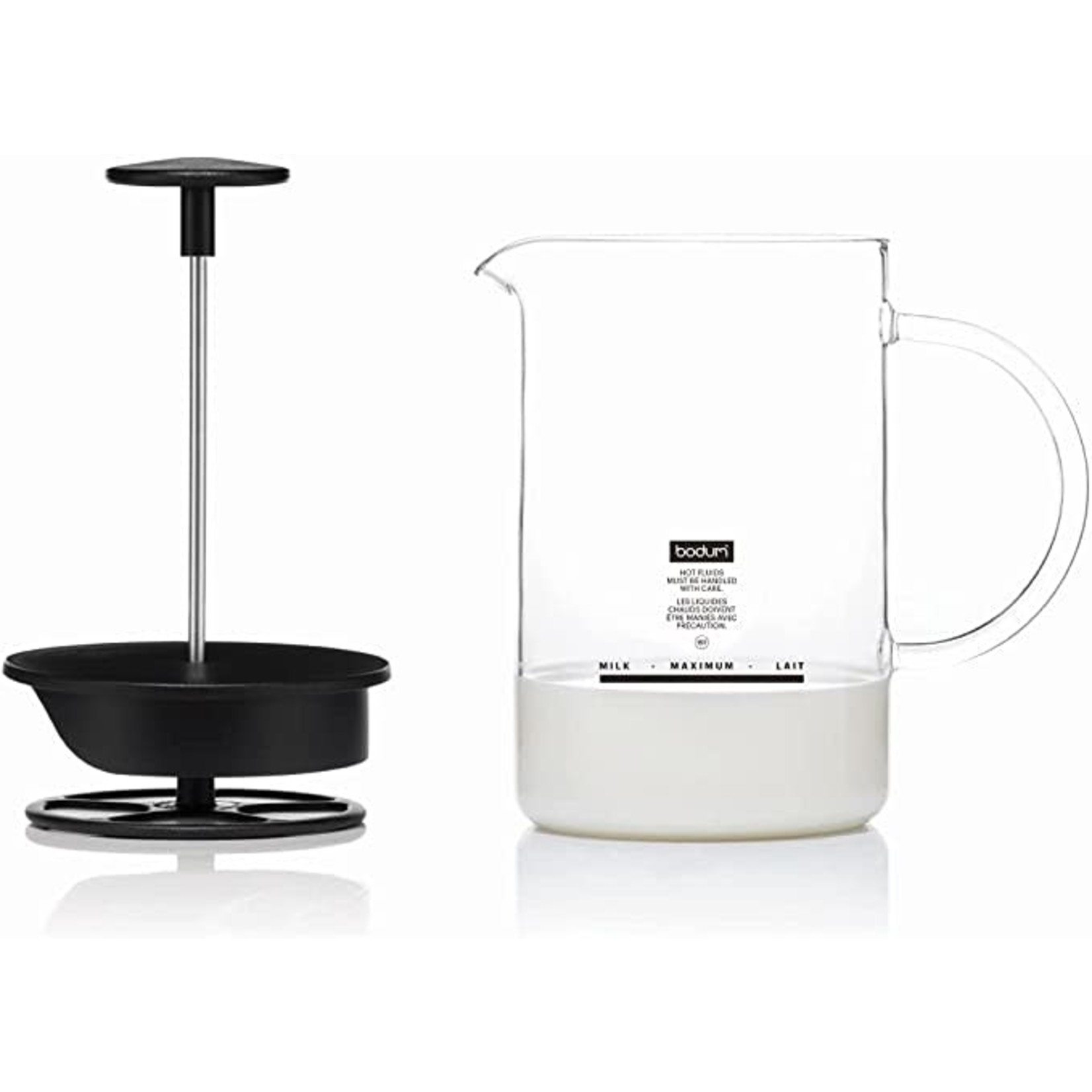 BODUM Milk frother with glass handle