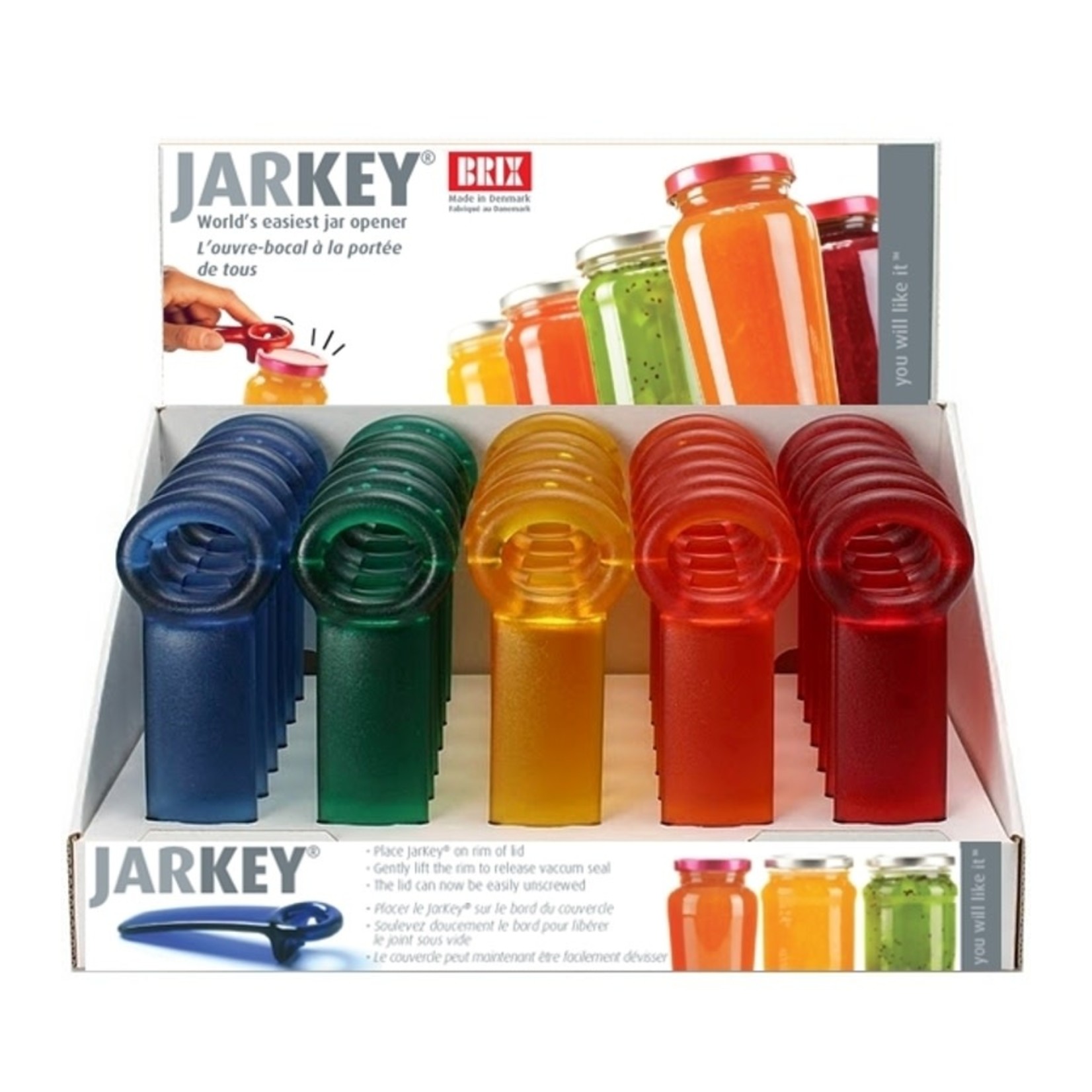 Jarkey ouvre-bocal couleurs assorties