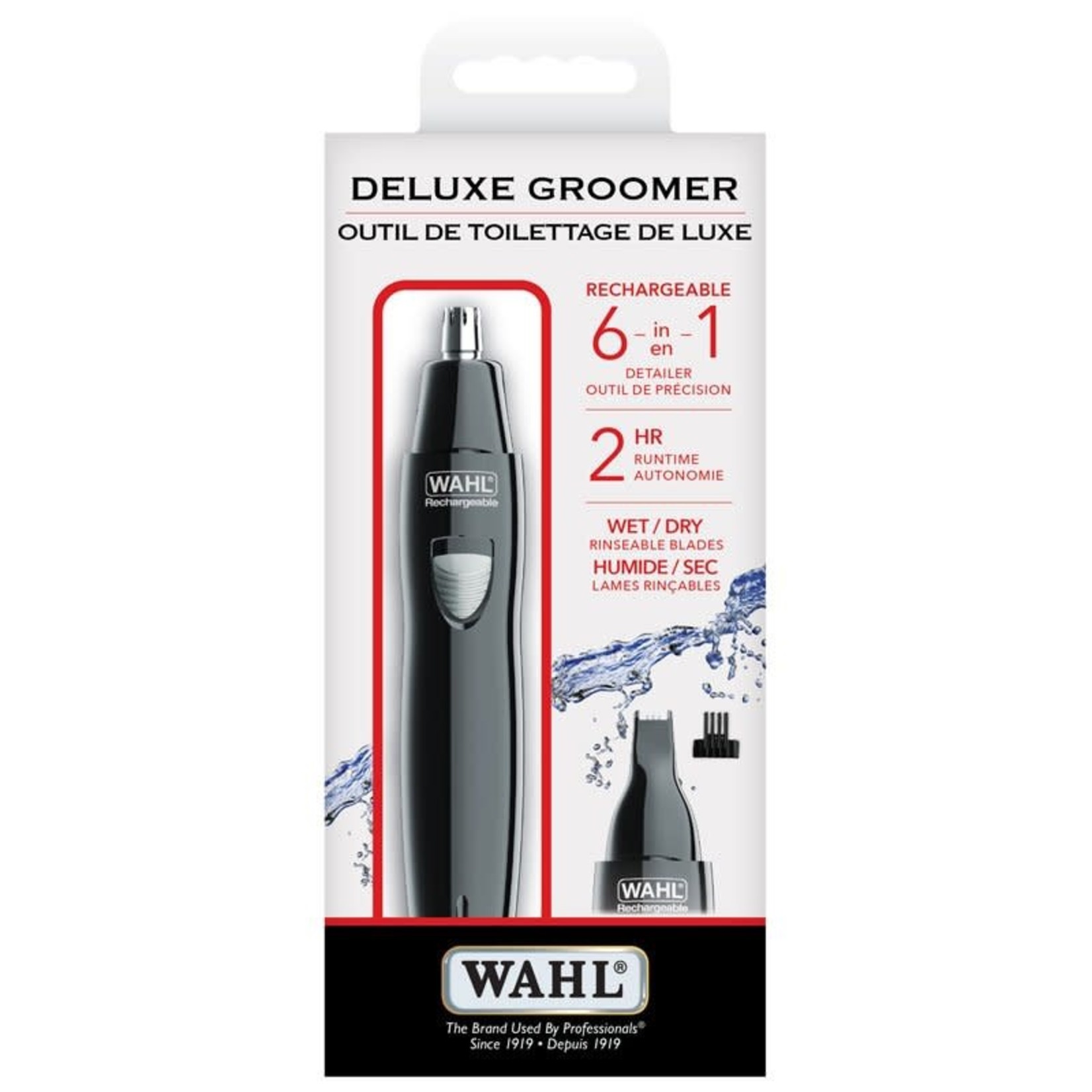 WAHL Taille-poils nez/oreilles/sourcils rechargeable