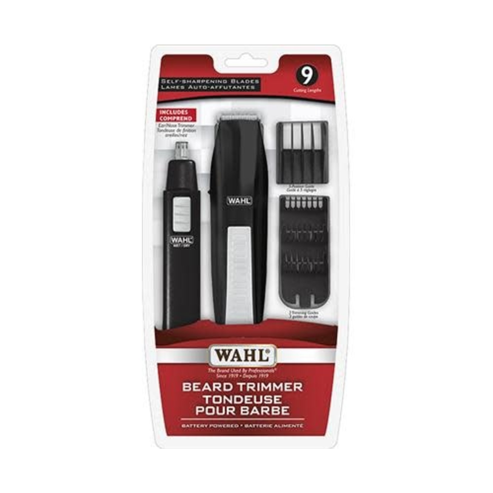 WAHL Beard battery trimmer w/ nose hair trimmer combo