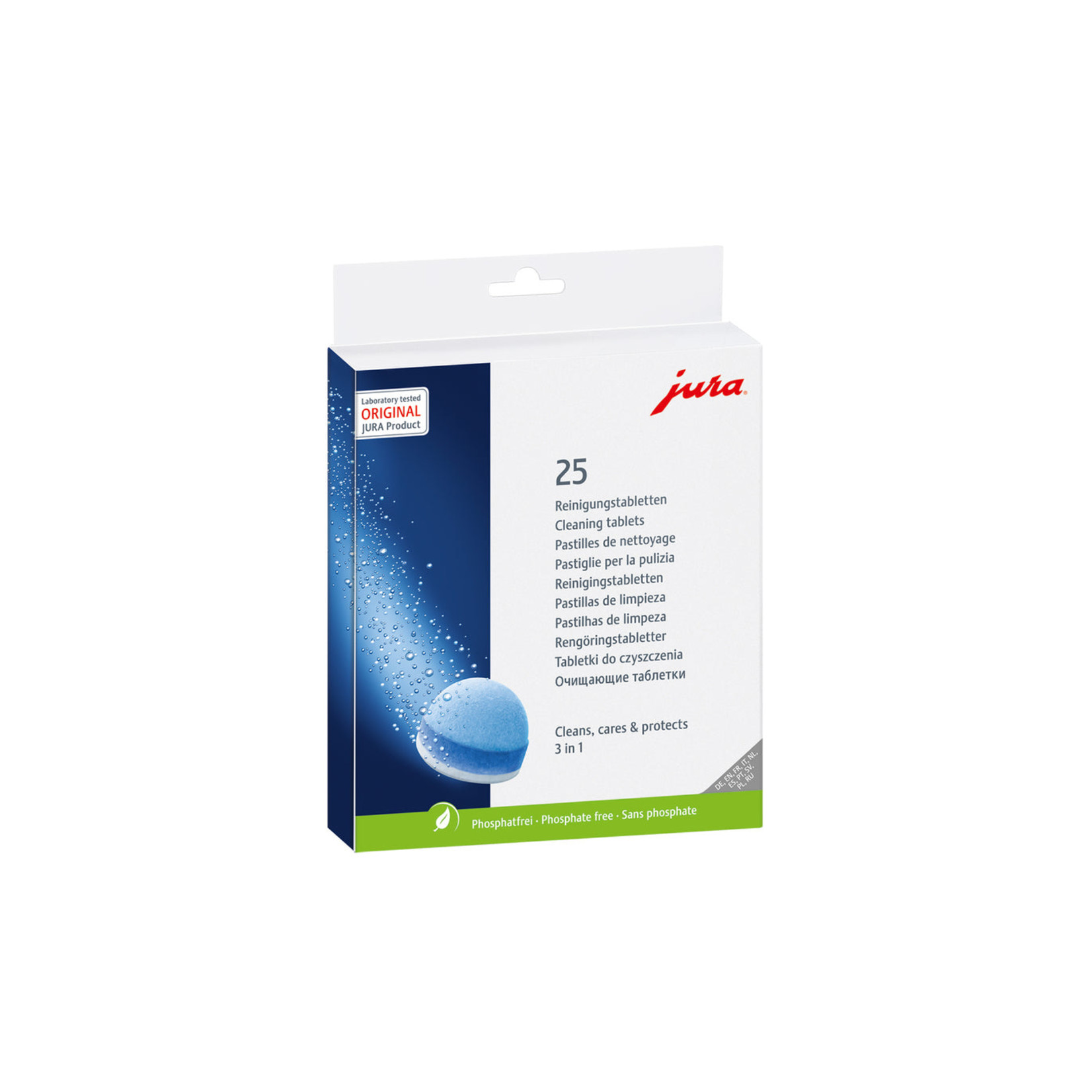 JURA 3 phase cleaning tablets, 25 tablets