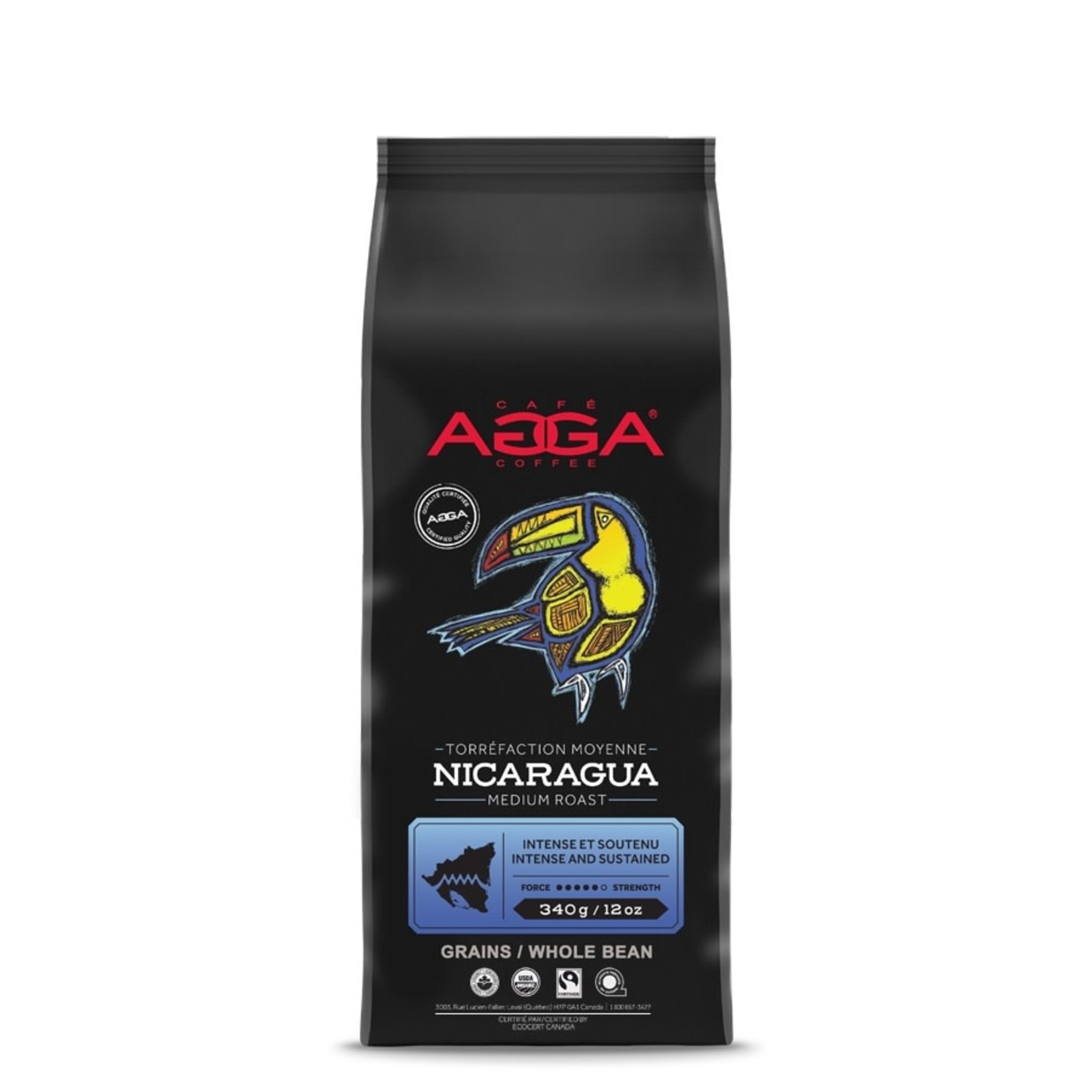 AGGA Café Nicaragua torréfaction moyenne 340g