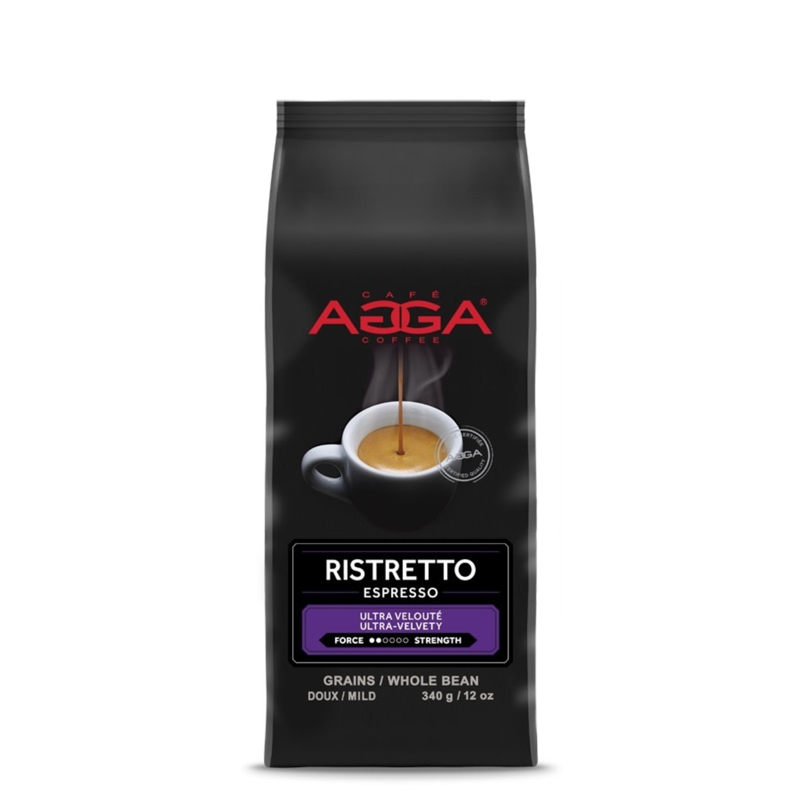 AGGA Café en grains Espresso Ristretto ultra-velouté 340g
