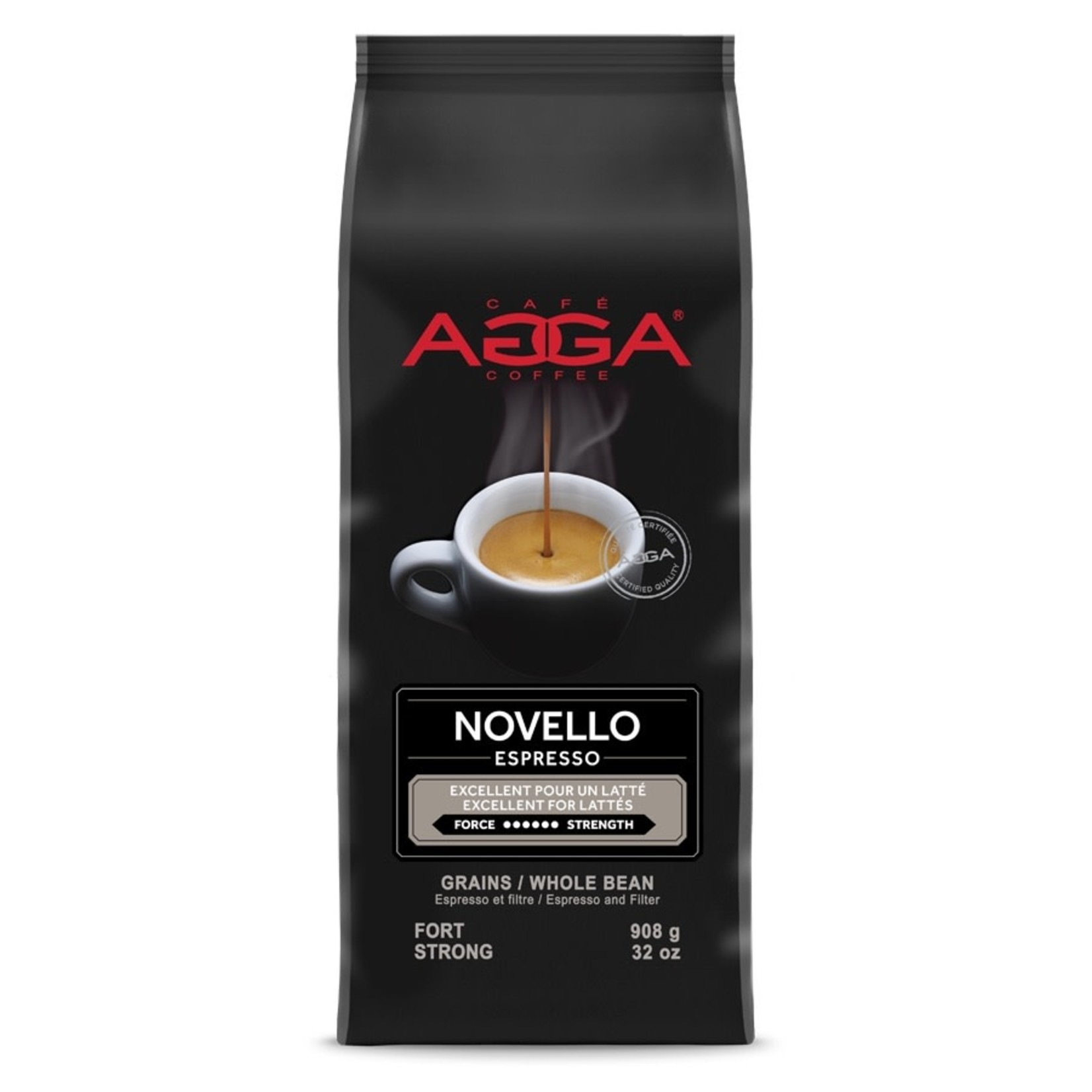 AGGA Café en grains Novello 908g