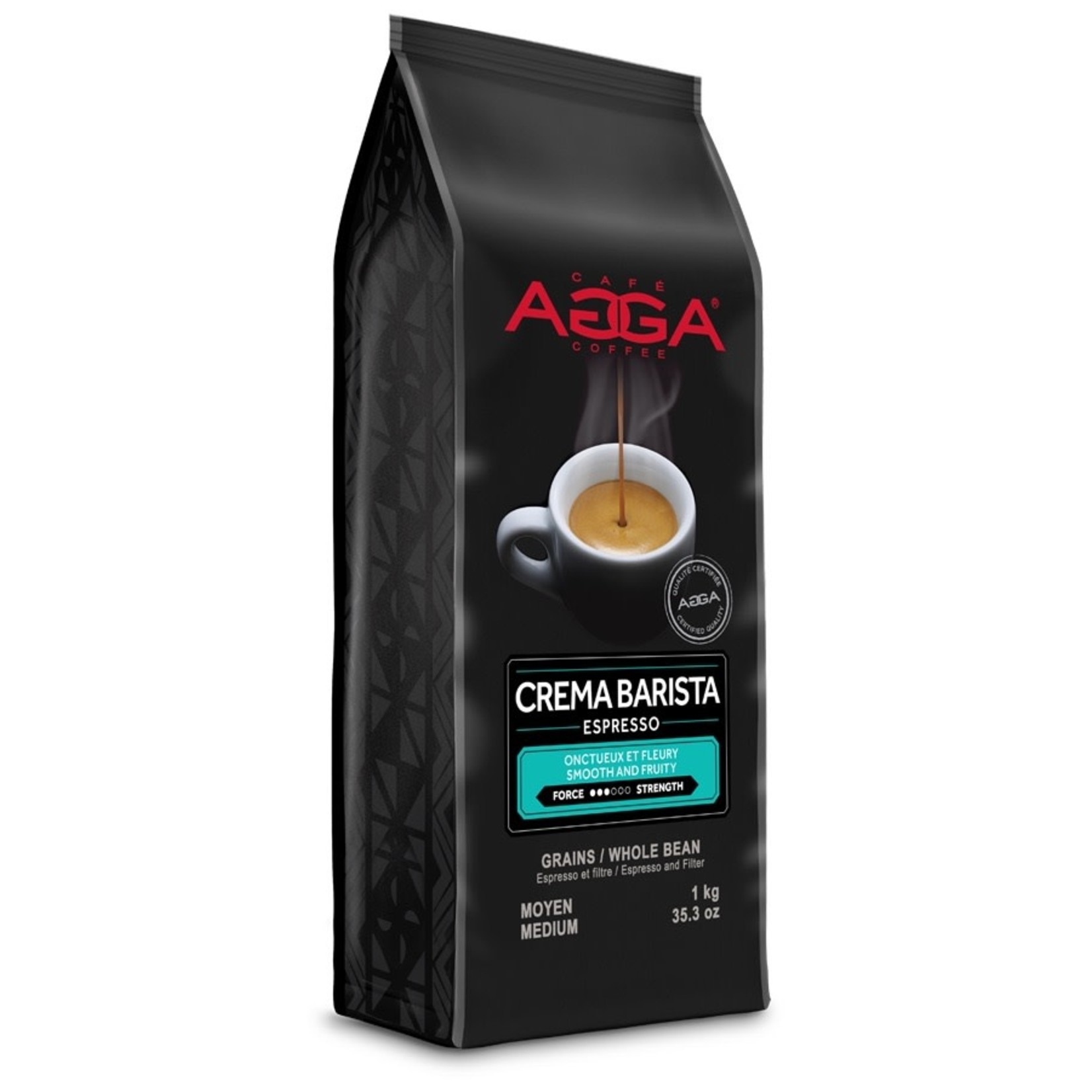 AGGA Café en grains Espresso Crema Barista 1kg