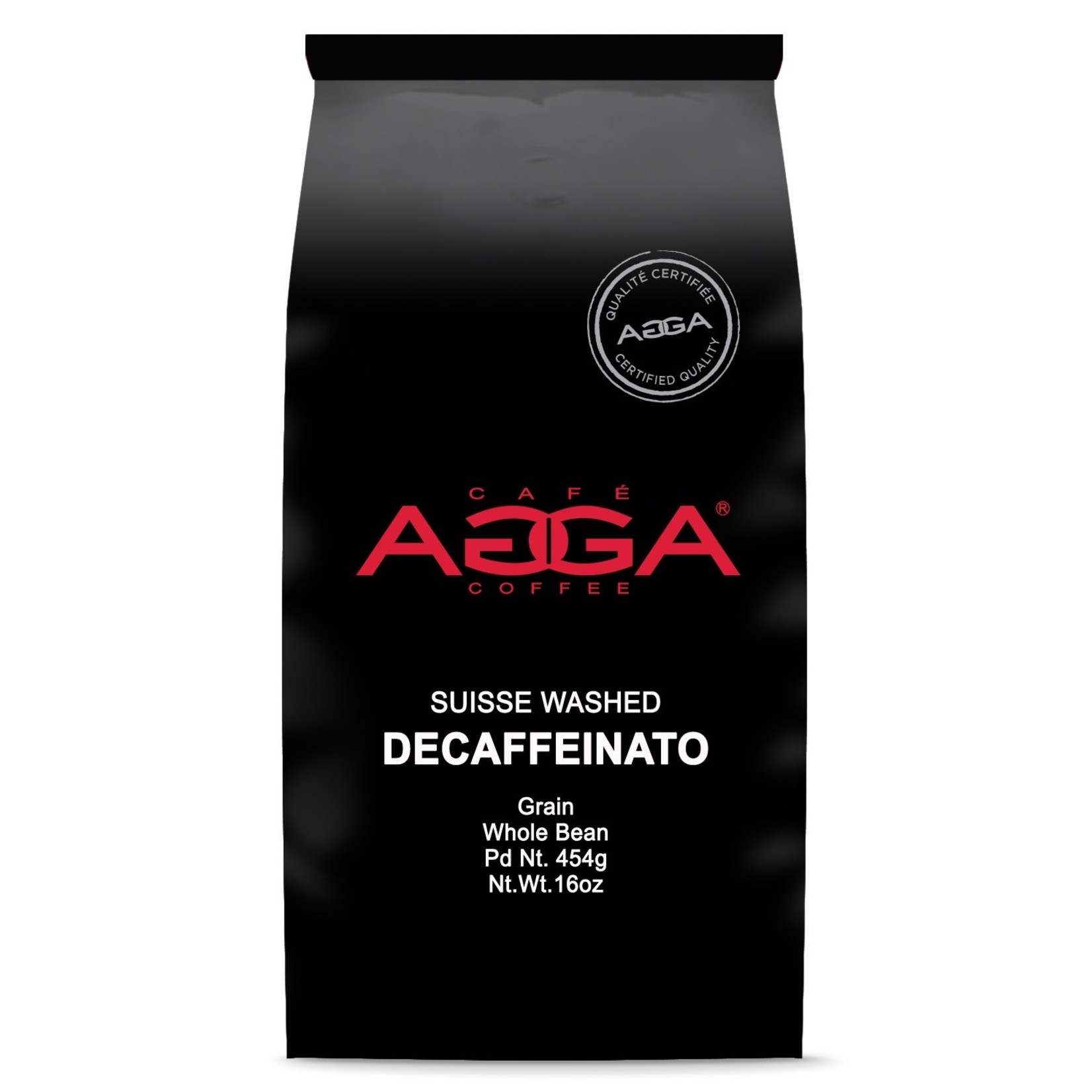 AGGA Café en grains décaféiné méthode suisse 454g