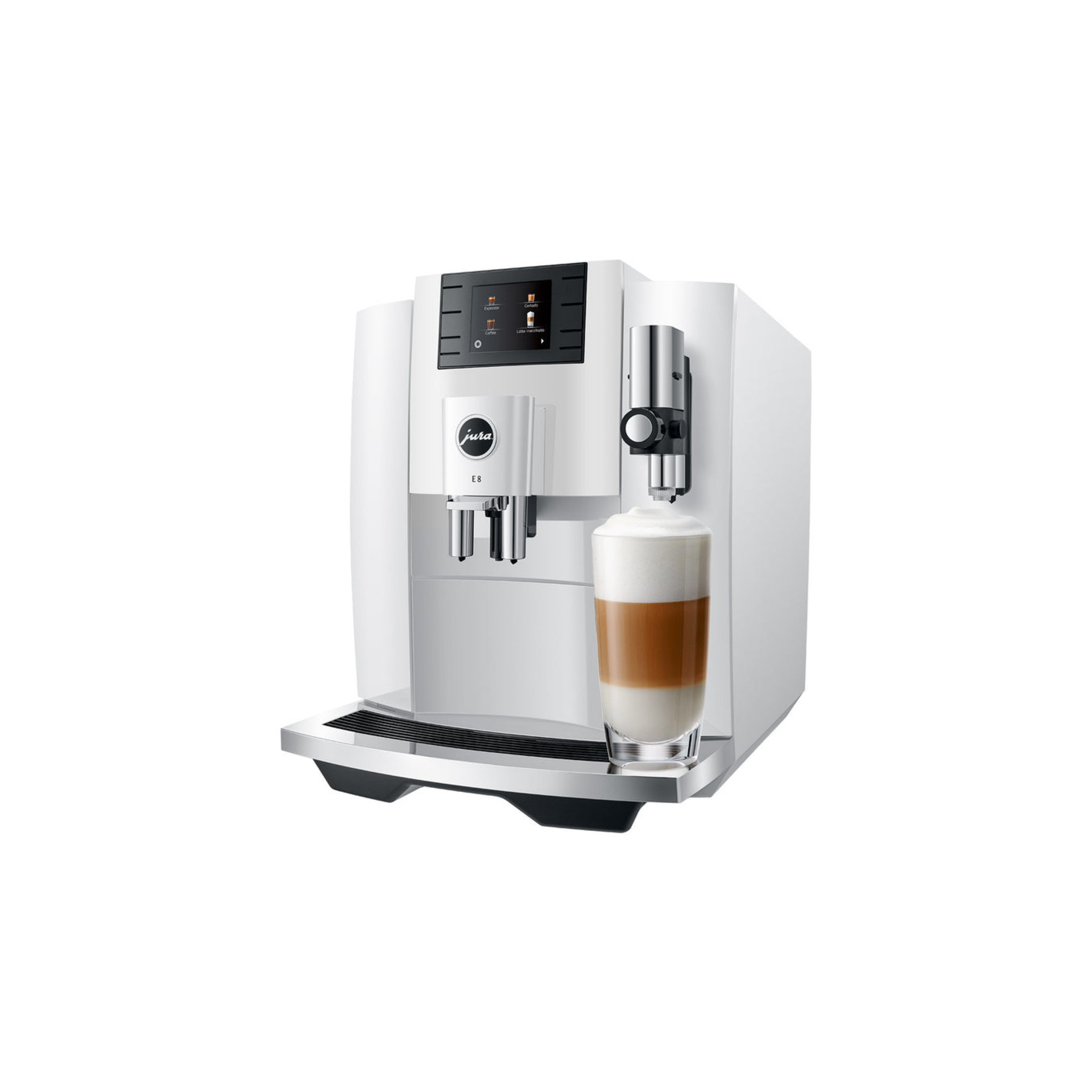 JURA Espresso auto E8 Piano blanche (disponible en commande spéciale)