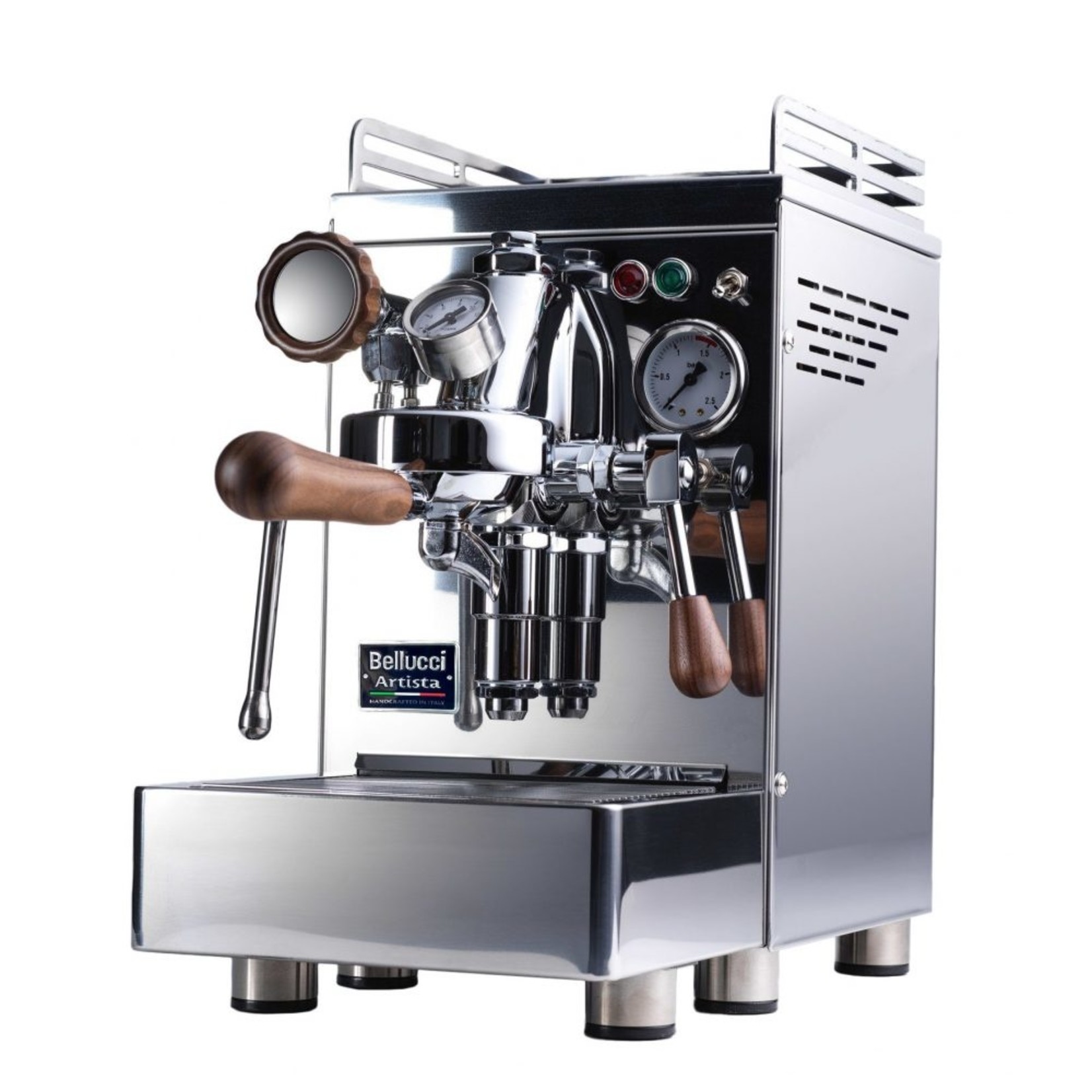 BELLUCCI Artista Inox Manual coffee machine - Chrome / Wood (on order)