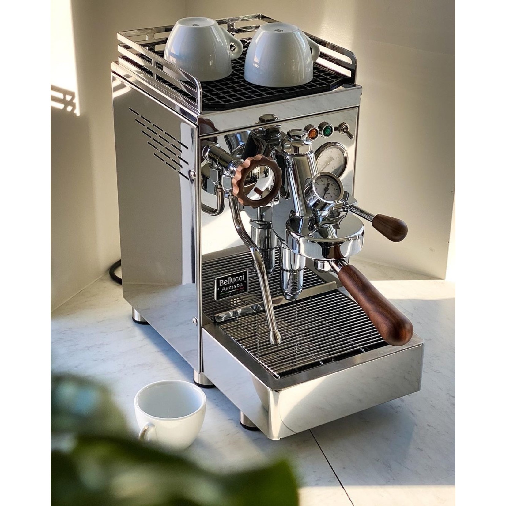 BELLUCCI Artista Inox Manual coffee machine - Chrome / Wood (on order)