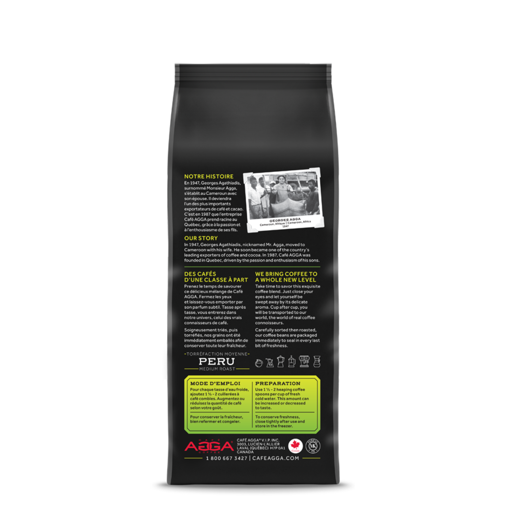 AGGA Café espresso Pérou 340g