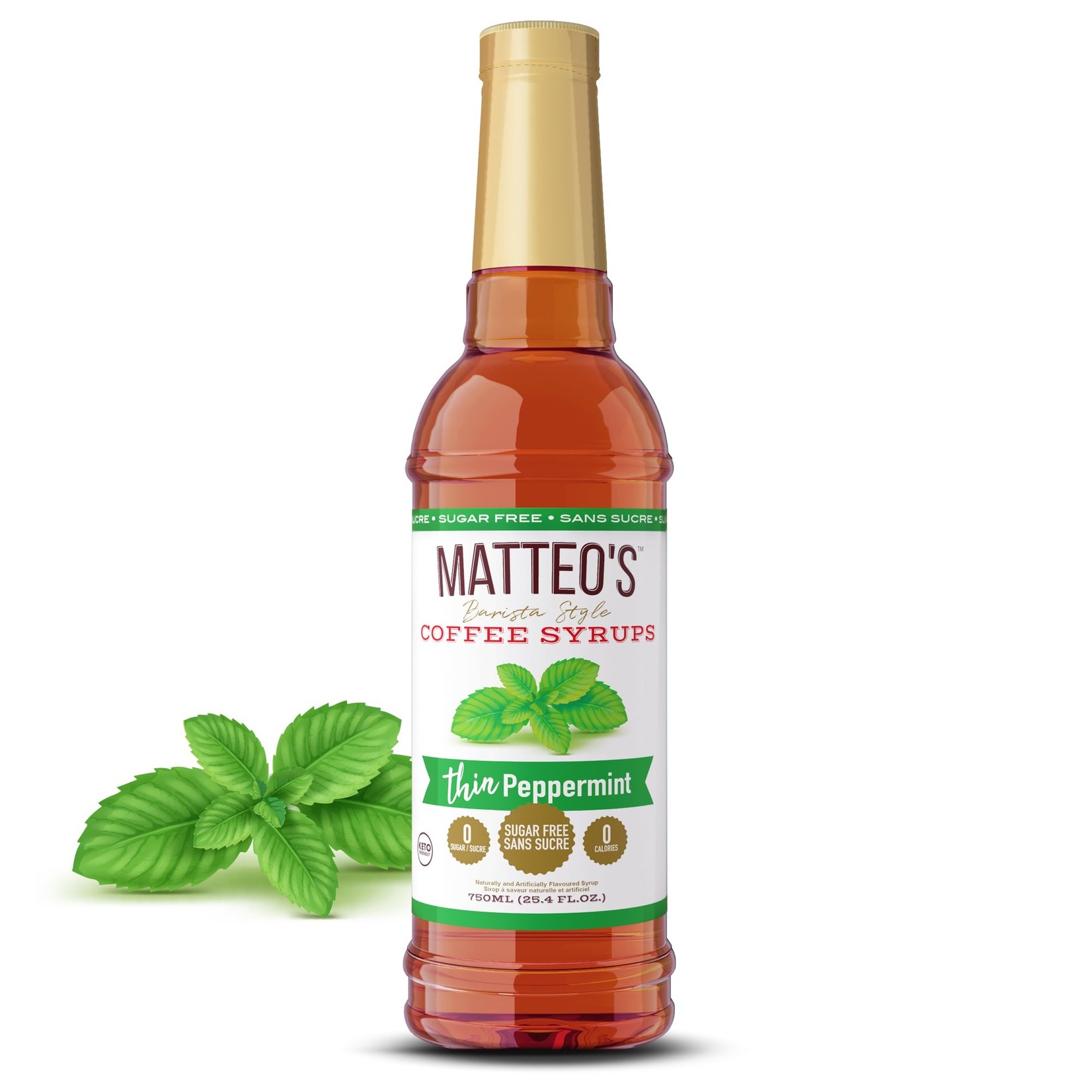 MATTEO'S Sugar Free Coffee Syrup, Peppermint