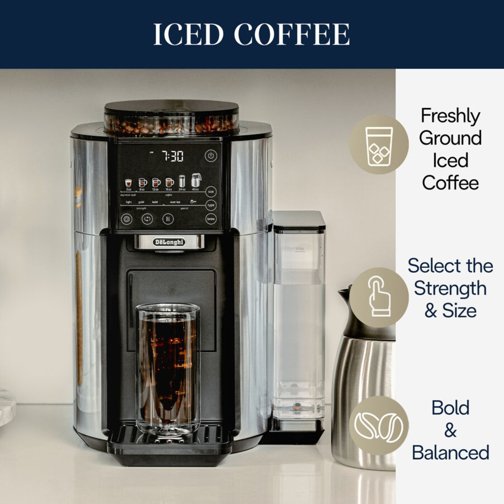 DELONGHI TrueBrew Automatic Coffee Machine w/ Thermal Carafe