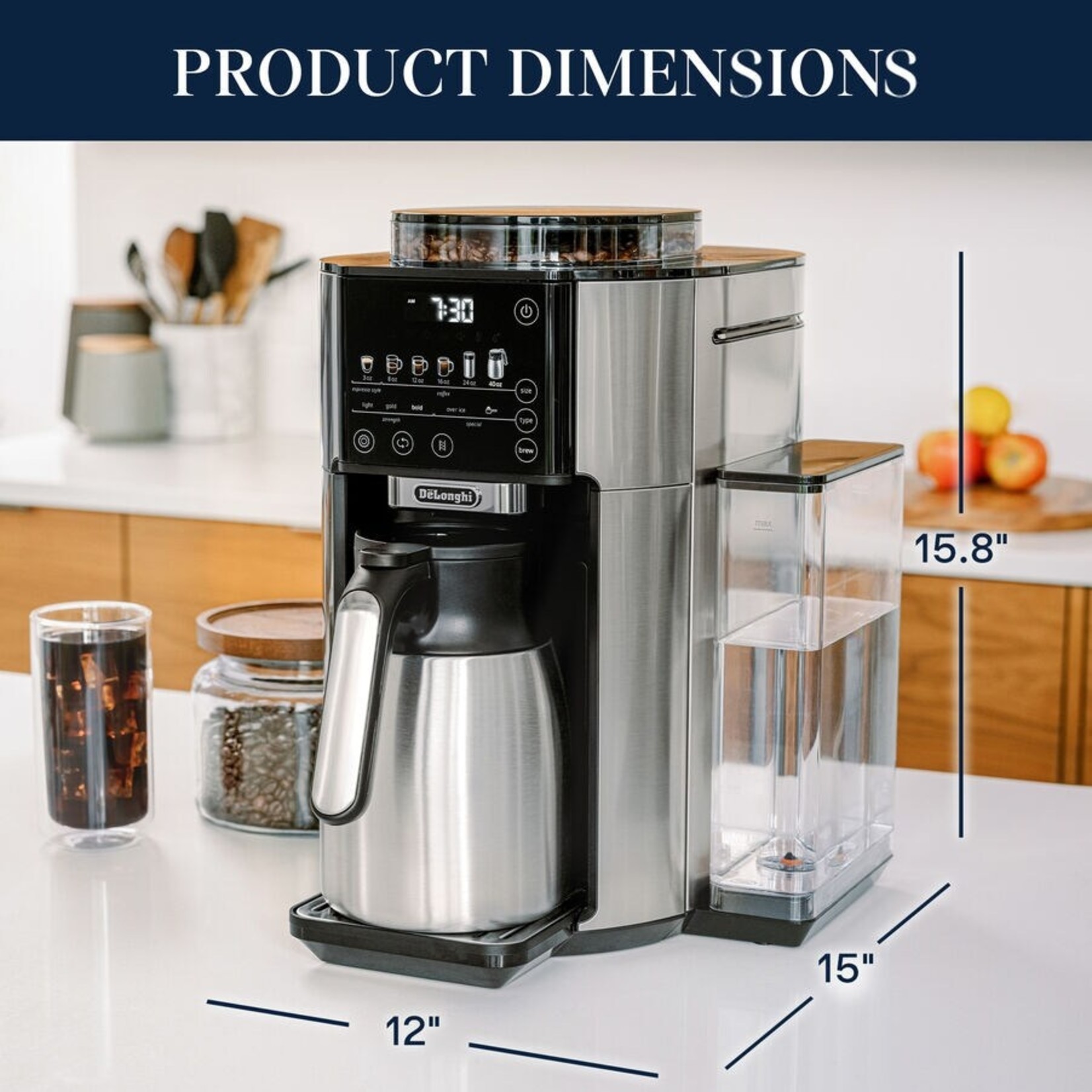 DELONGHI TrueBrew Automatic Coffee Machine w/ Thermal Carafe