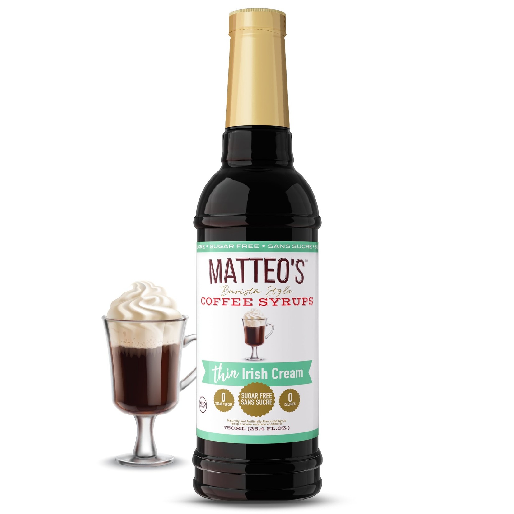 MATTEO'S Sirop à café Crème Irlandaise 750ml