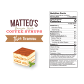 MATTEO'S Sirop à café chocolat blanc 750ml - Atelier Kaféin