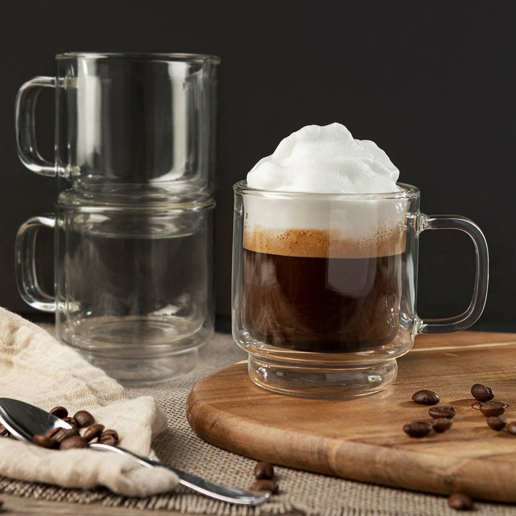 BARISTA+ Tasses Stack cappuccino empilables 250ml